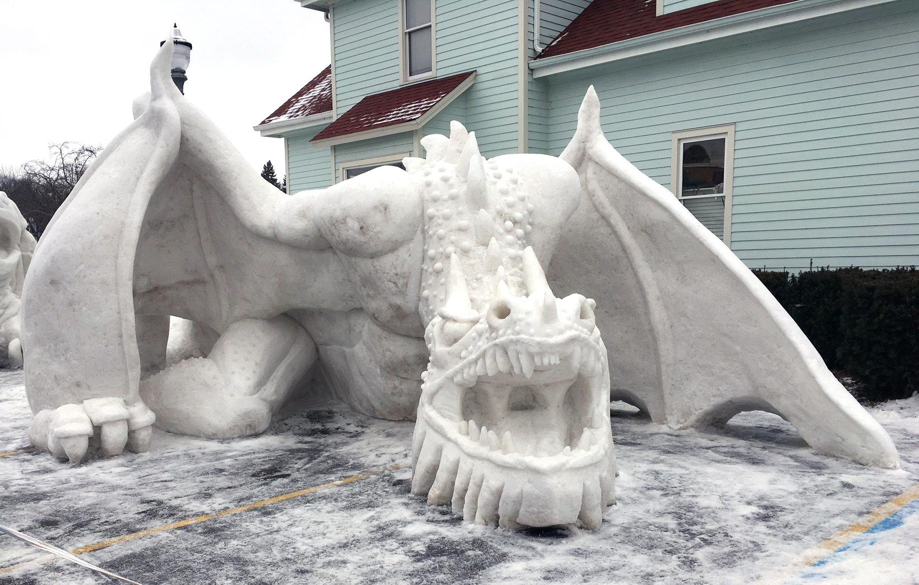 A truly amazing snow dragon r/pics