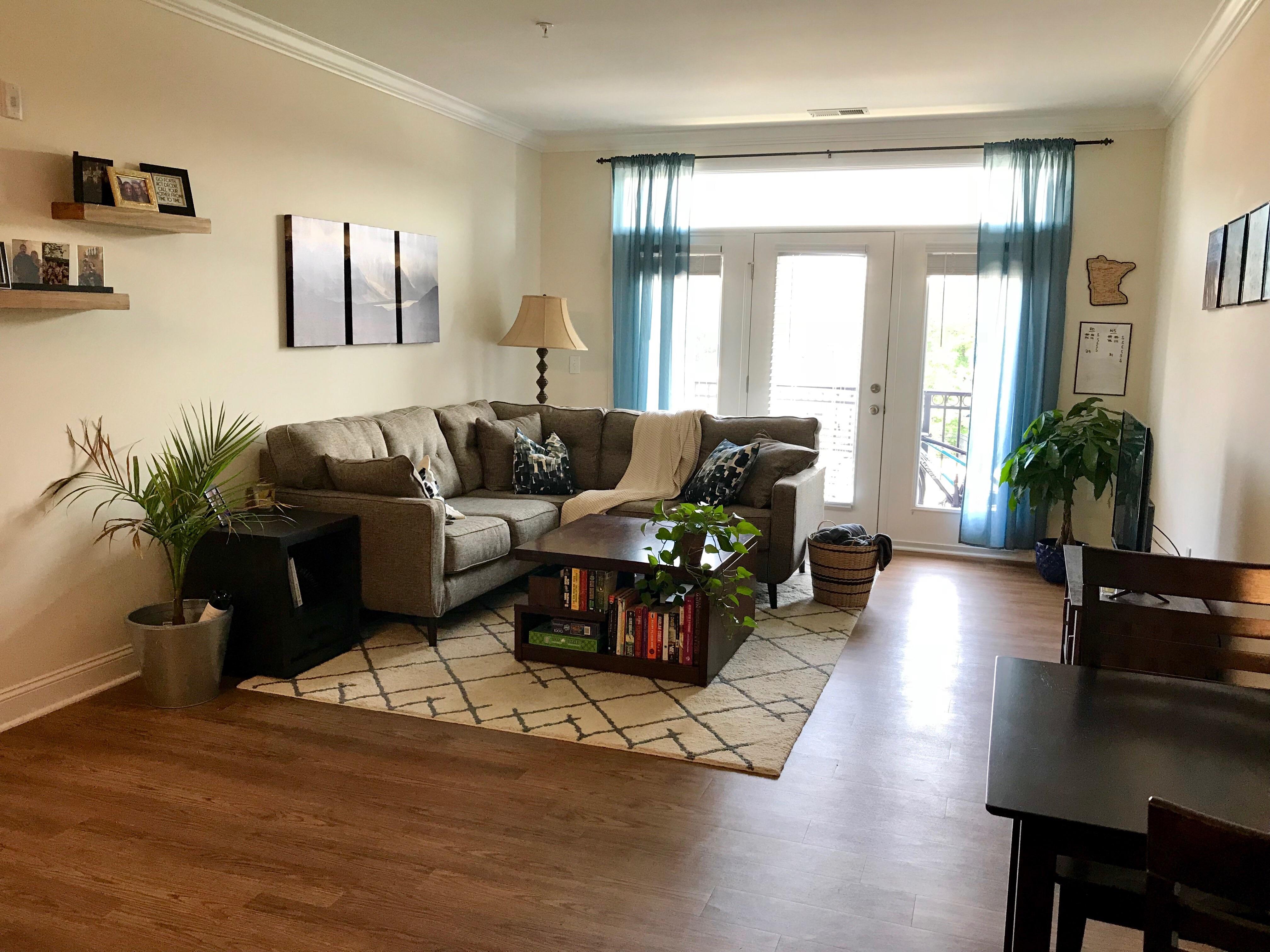 Our new living room in Greensboro, NC. It’s our first time living south
