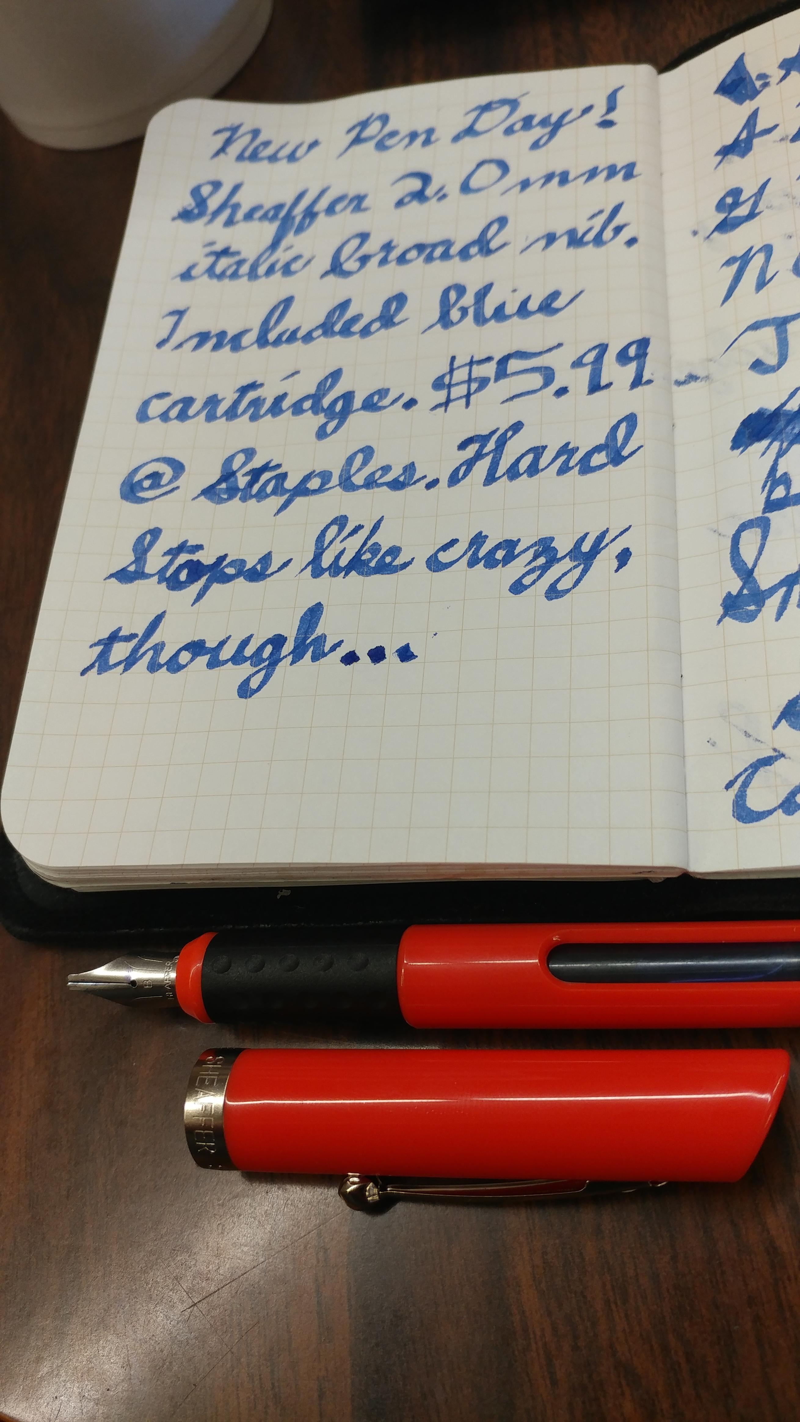 sheaffer calligraphy pen Reddit post and comment search SocialGrep
