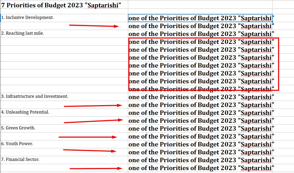 How to delete all the cells which doesn't have any text against them in first column. See the