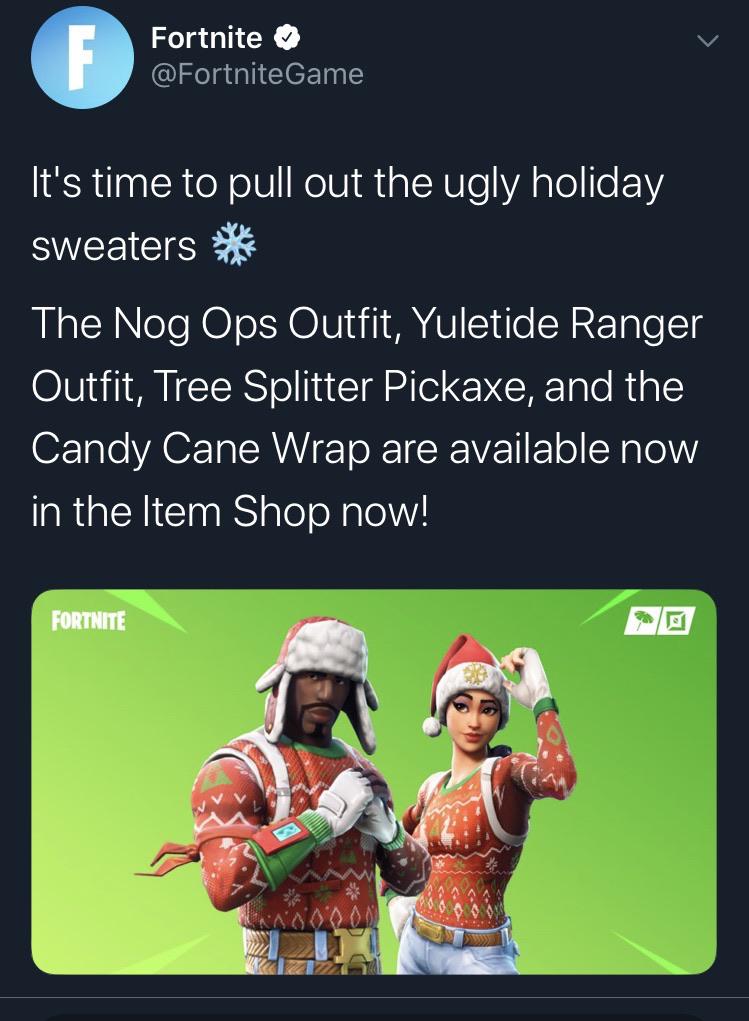 Very strangely, Fortnite is advertising the Tree Splitter pickaxe (part