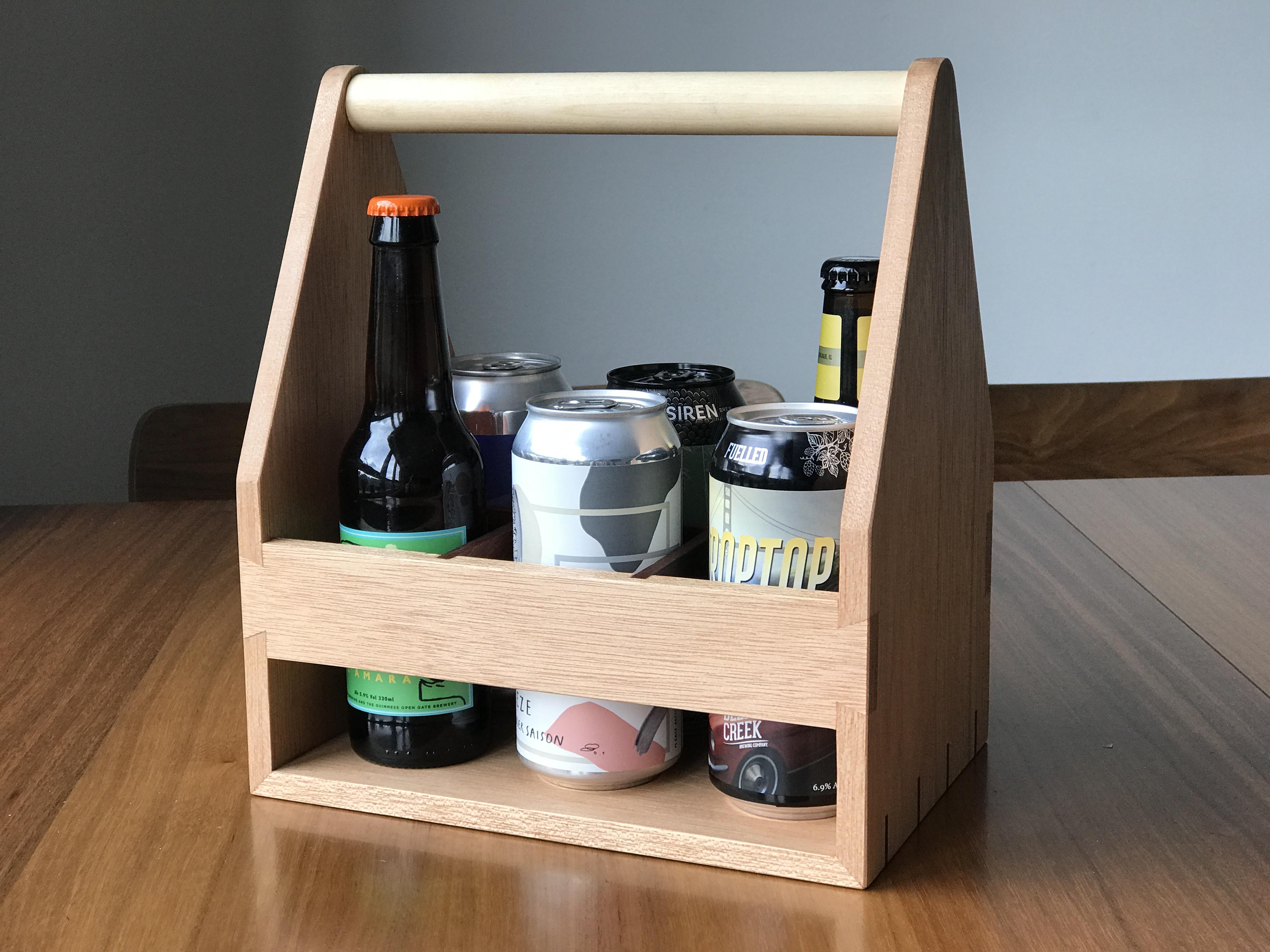 Beer carrier for my mums birthday r/woodworking