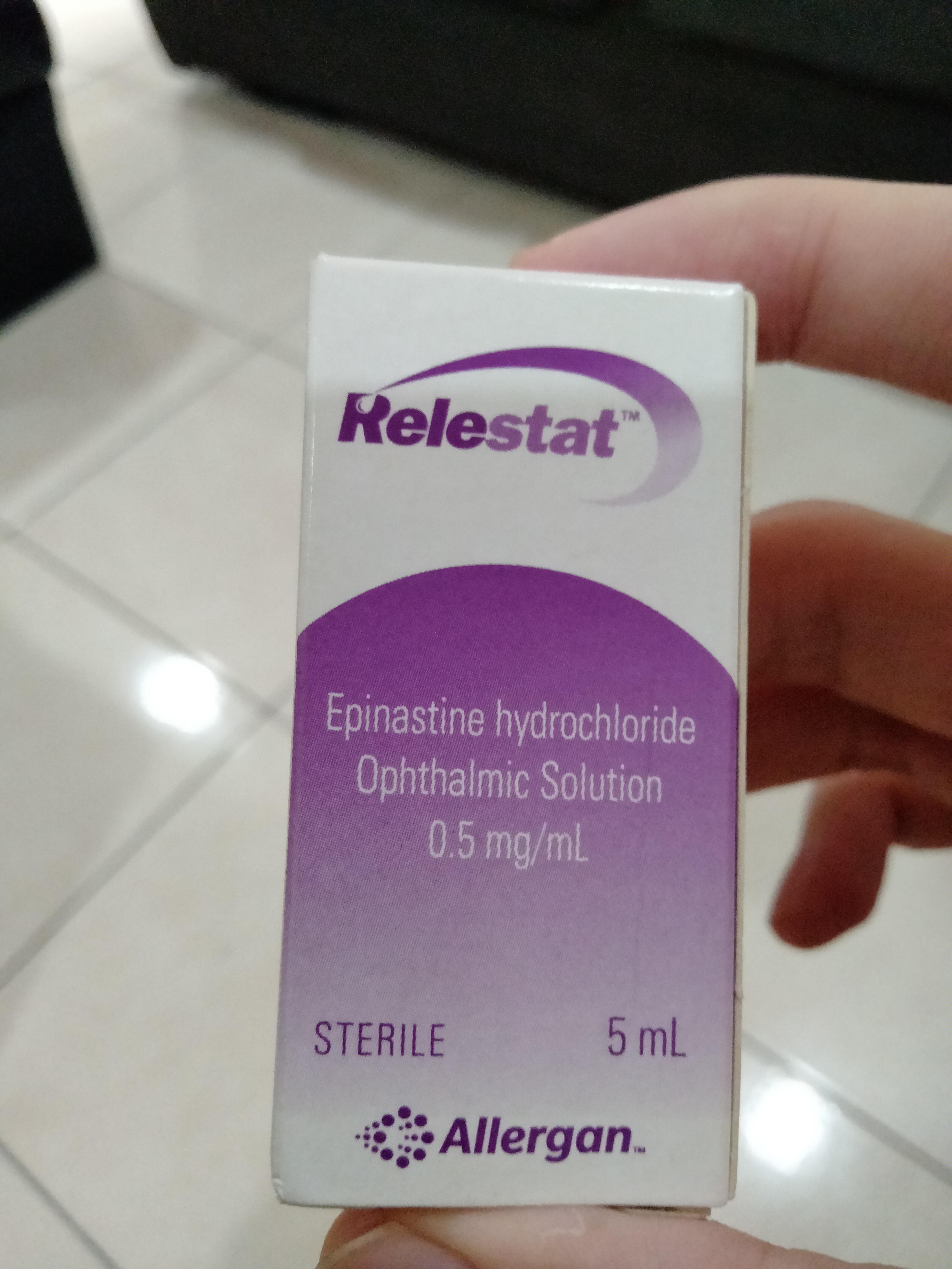 Relestat tear drops cause burning eye pain sensation r/eyetriage