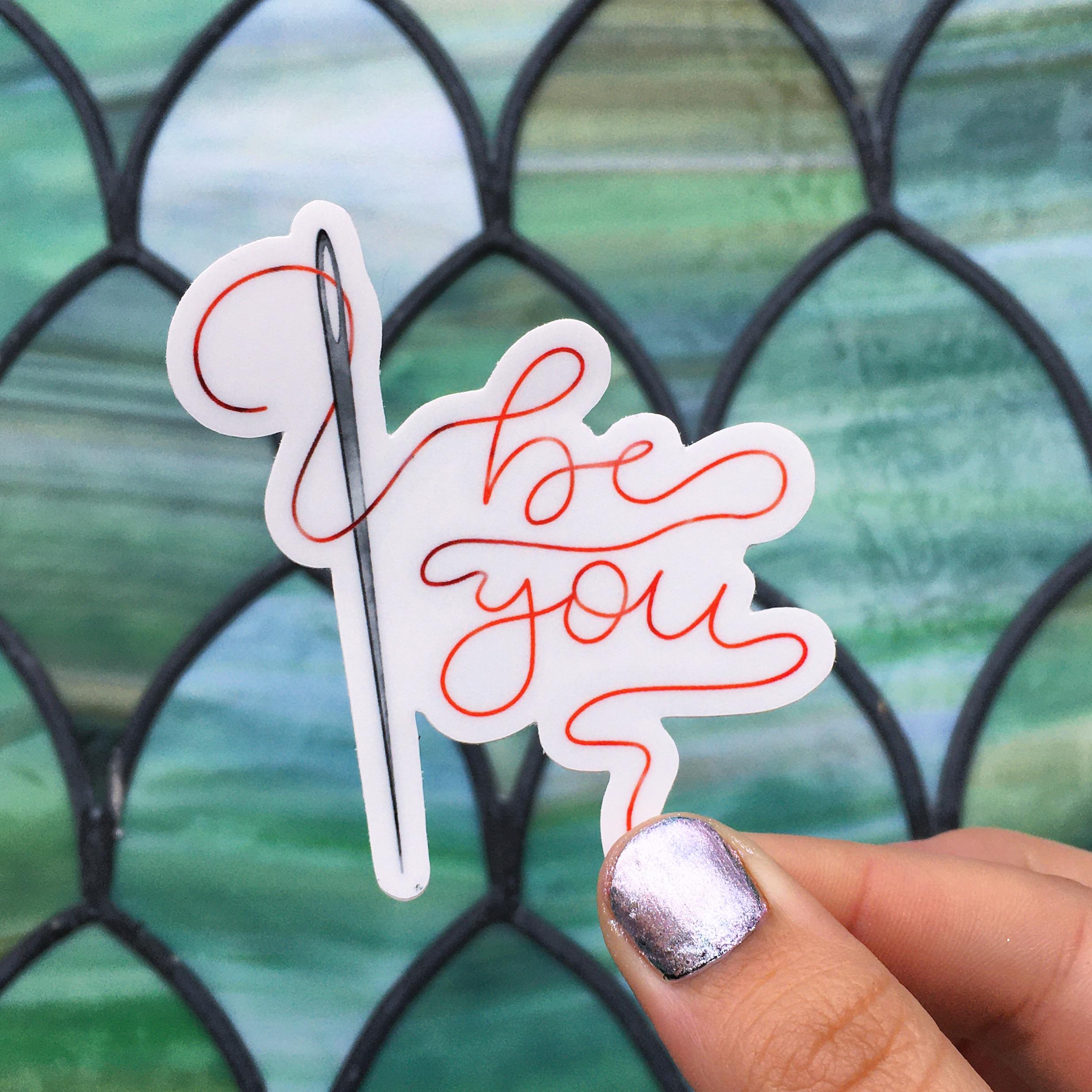 I made an embroidery themed sticker!! 🧵 r/Embroidery