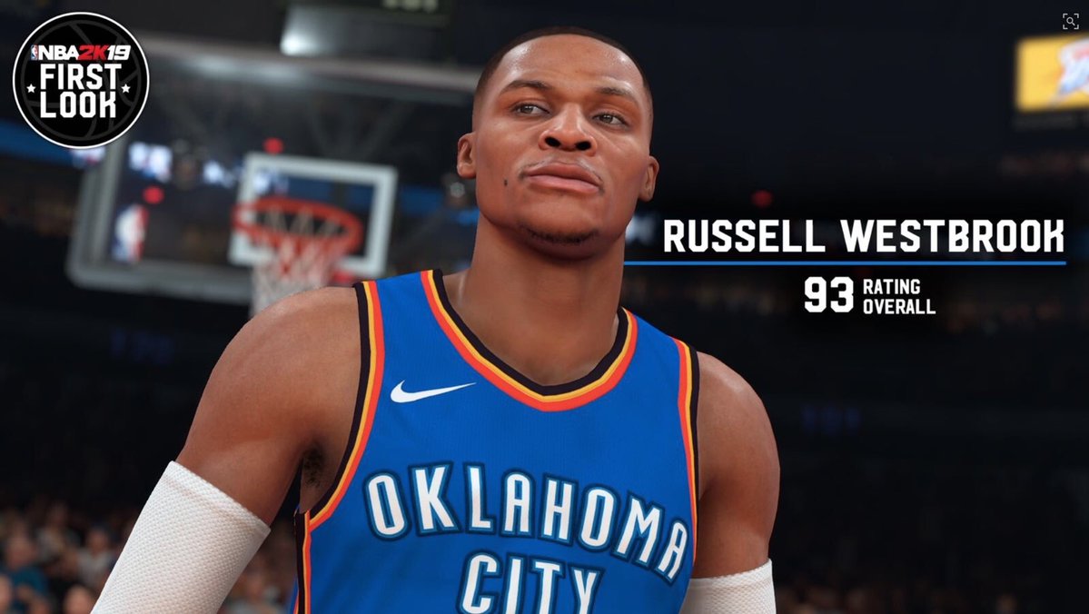 Russell Westbrook Rated 93 Overall in NBA 2k19 Thunder