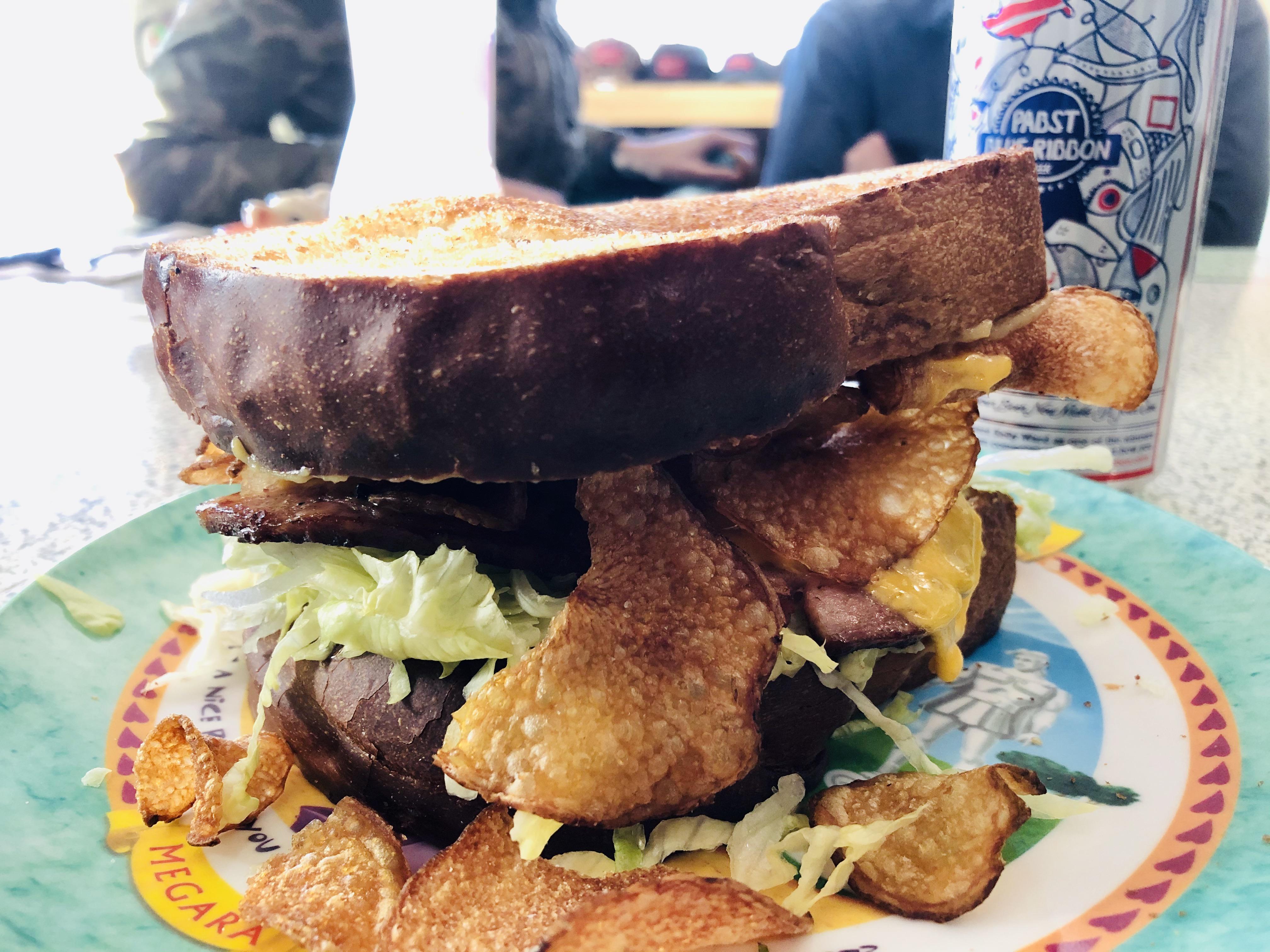 Fried bologna sandwich from Turkey and the Wolf in New Orleans r/eatsandwiches