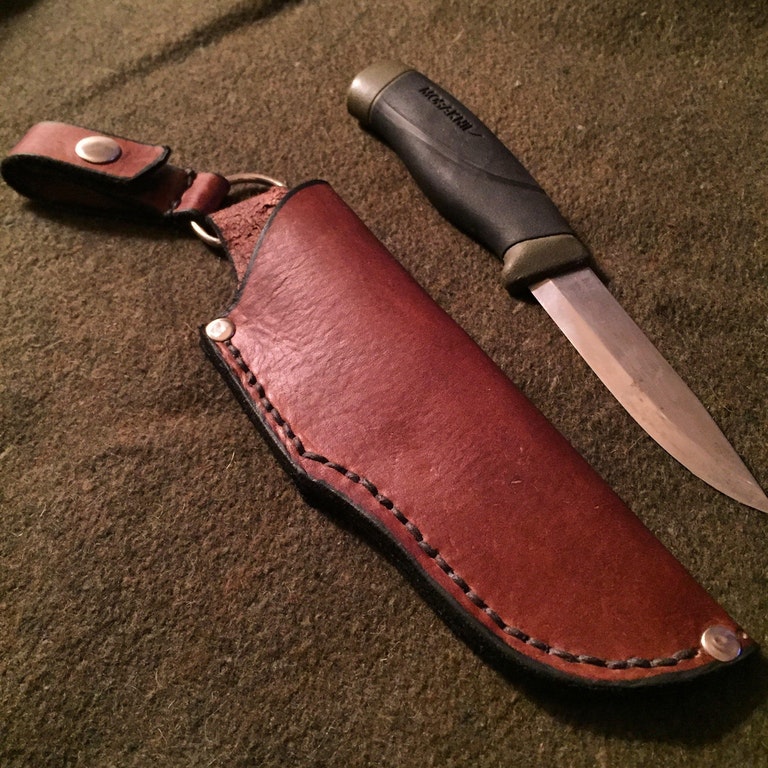 My First Knife leather sheath r/Leathercraft