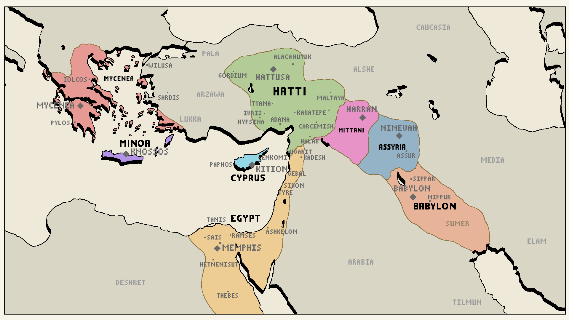 A map I made to be my computer background The Middle East in the late