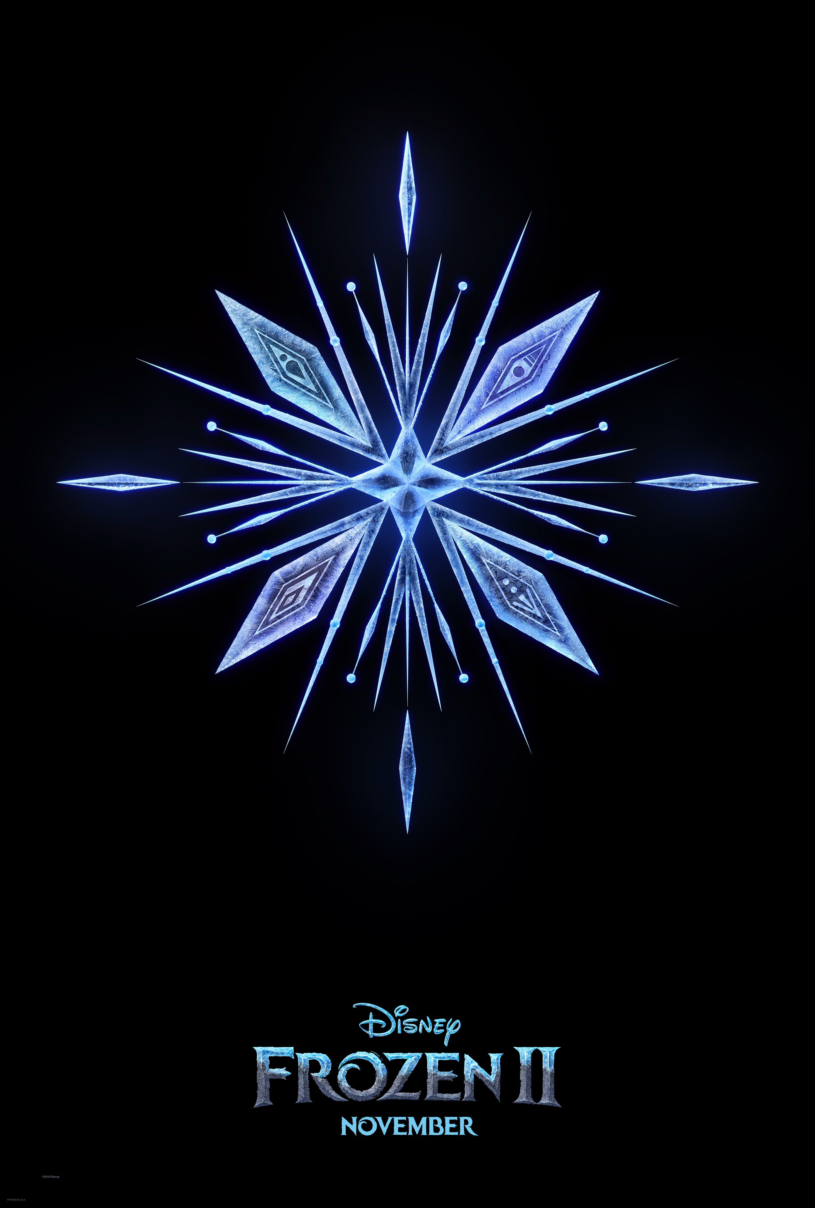 Frozen II Official Poster notice the new snowflake r/Frozen