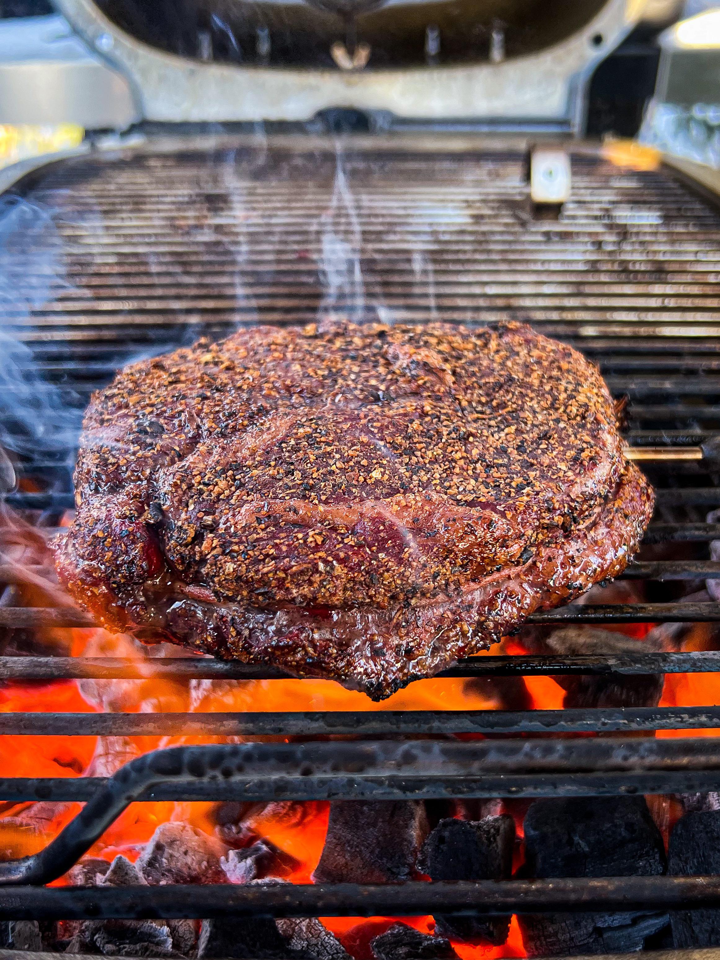 Reverse seared chuck eye steak r/smoking