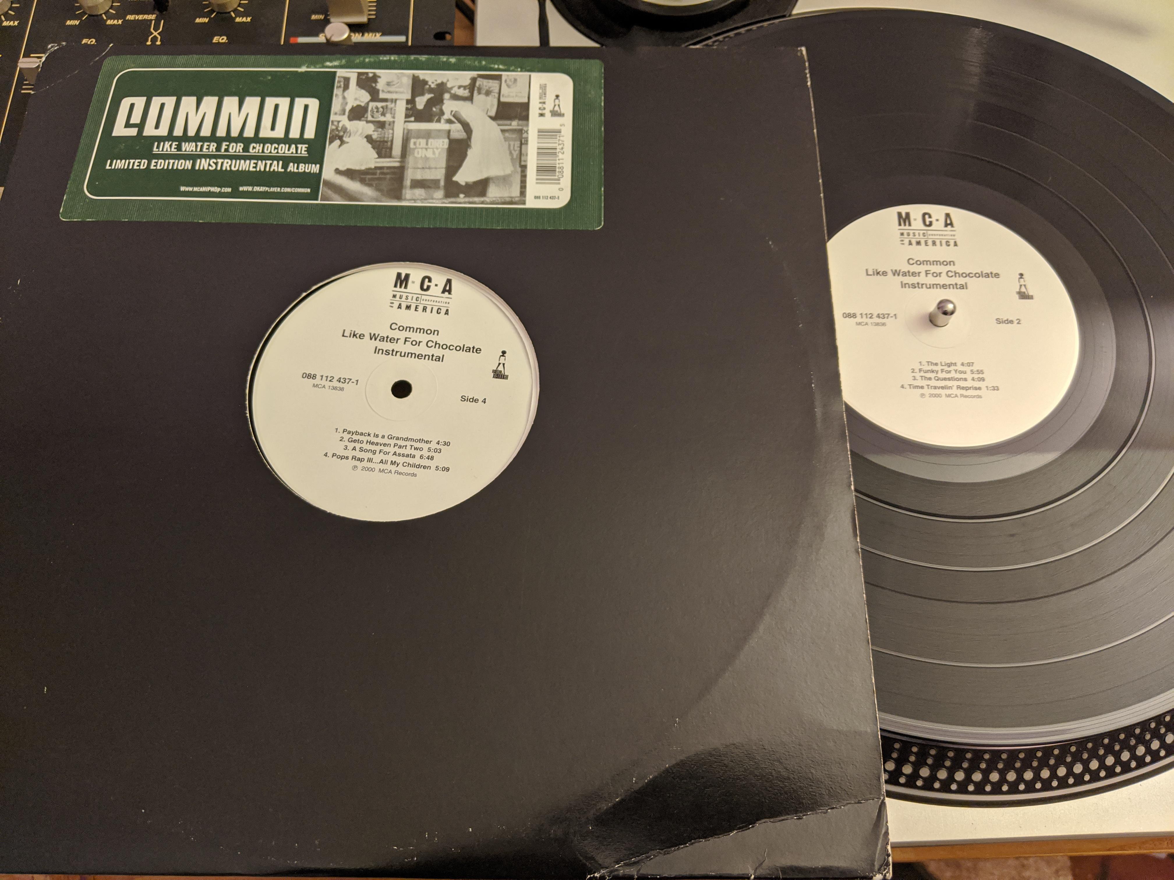 Common Like Water For Chocolate Instrumental LP hiphopvinyl