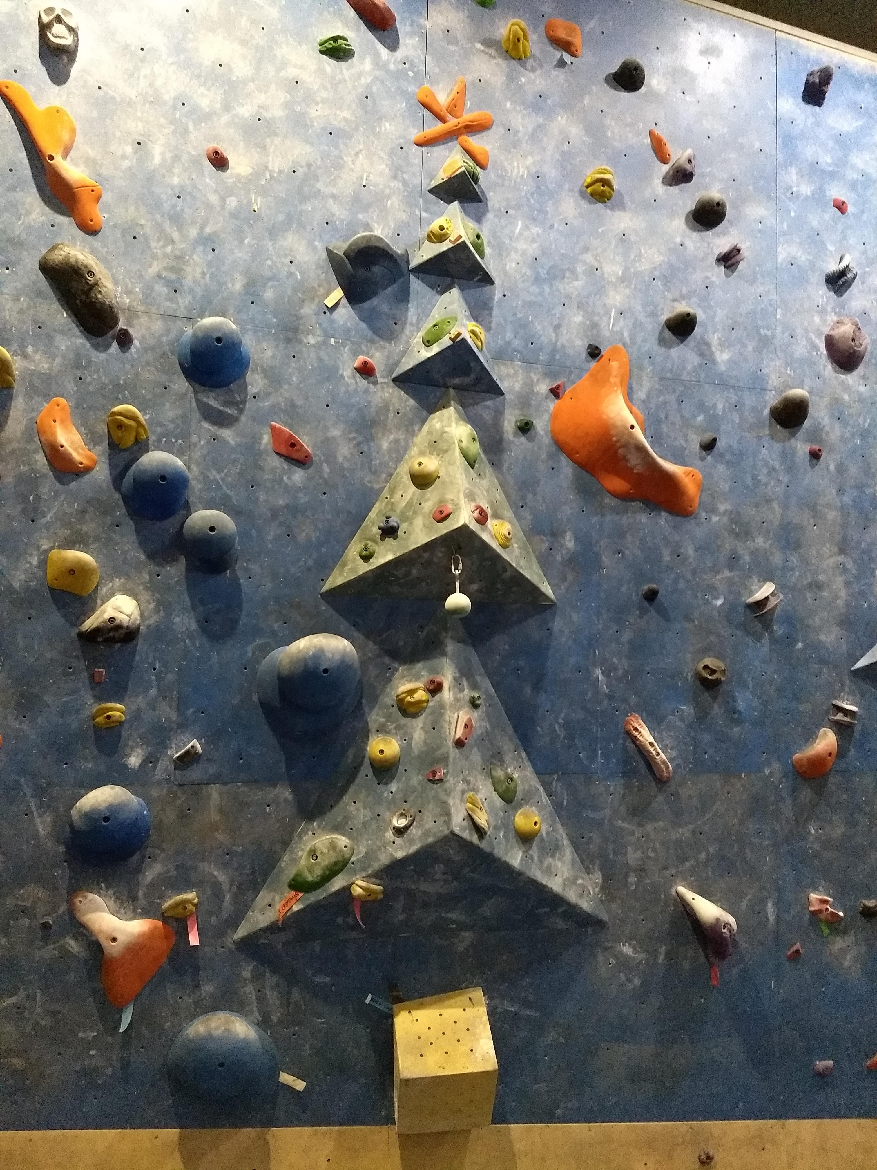 A gift under the tree from the routesetters. One of the problems is