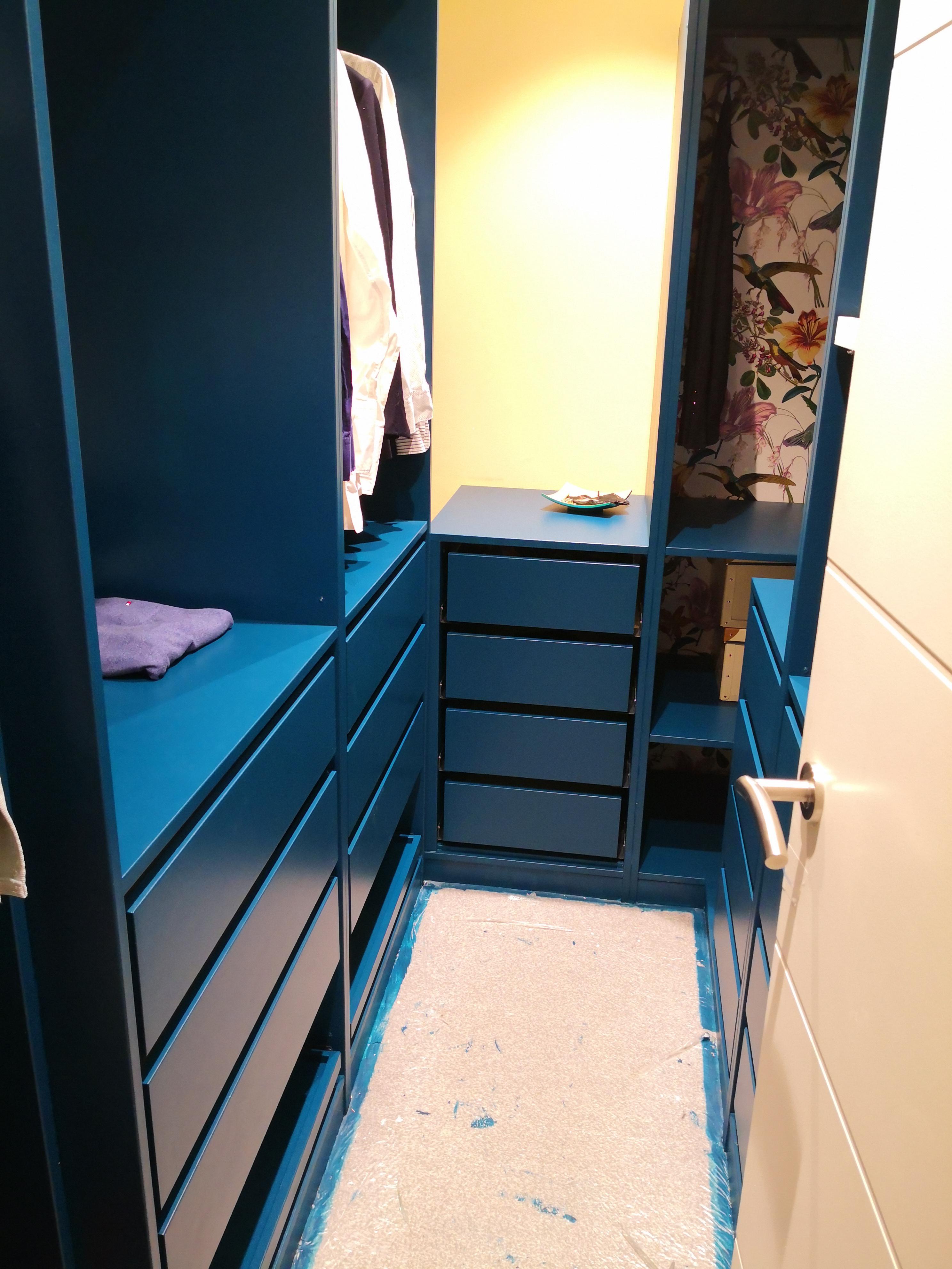 Painted IKEA PAX wardrobes but didn't prep surface except for difficult