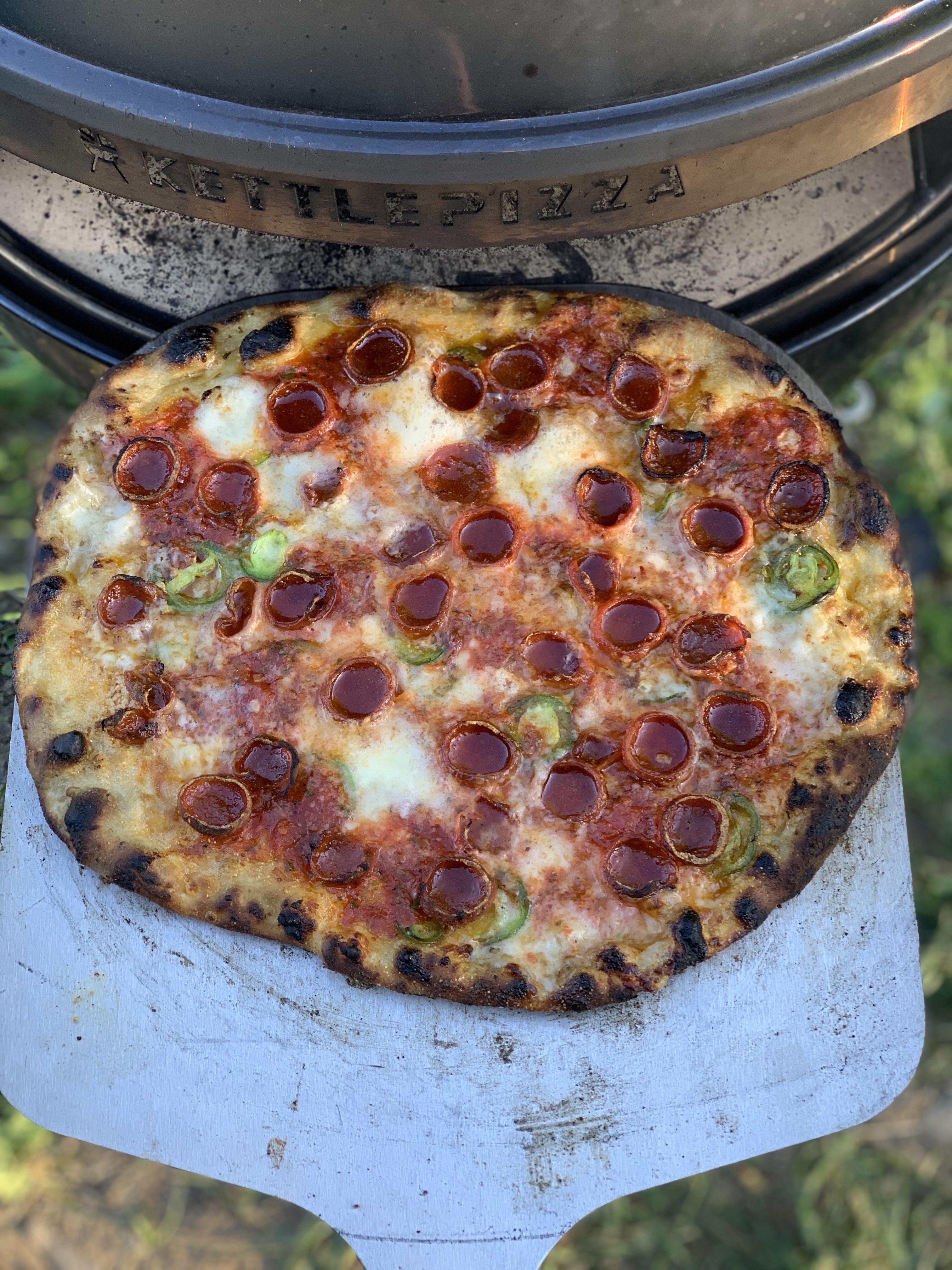 Pepperoni, jalapeño and honey. One of many tonight. r/Pizza