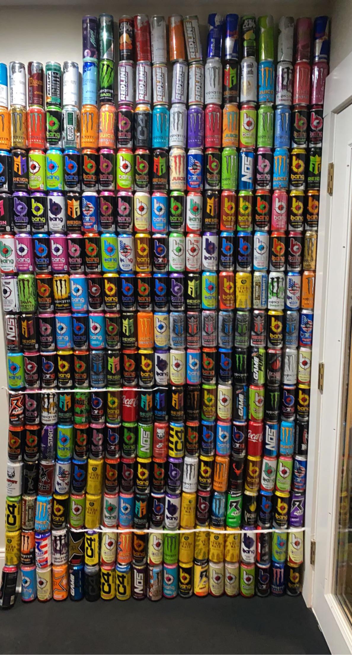 My Energy Drink Wall, what do y’all think? (I posted this earlier from