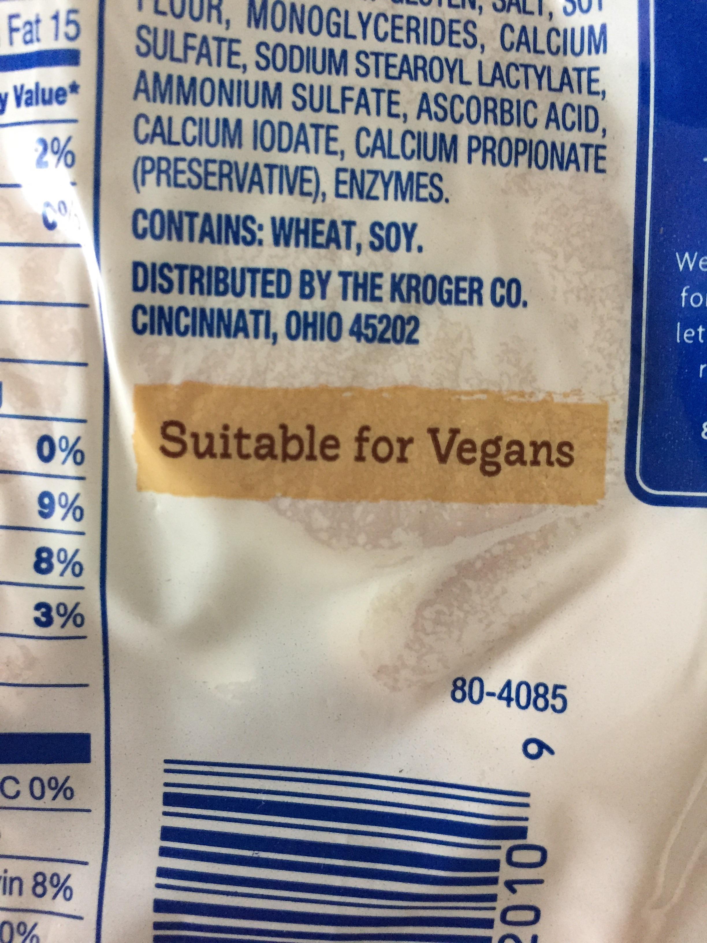 My Kroger hamburger buns are vegan friendly r/mildlyinteresting