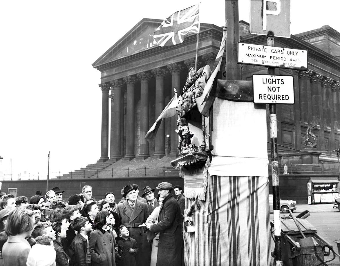 Punch and Judy Show, Liverpool, 1957. r/TheWayWeWere