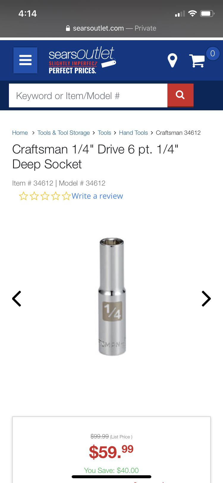 I present the world's most expensive 1/4" socket.... And it's not even