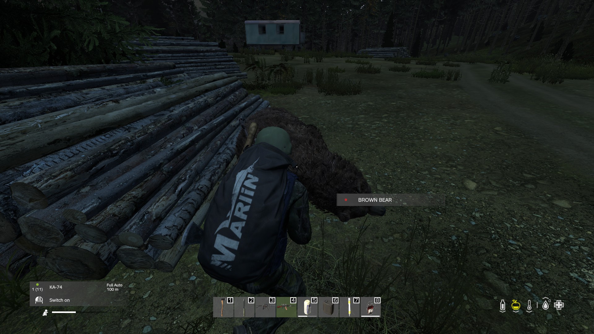 avoided starvation by eating dried pears. next thing i know i run