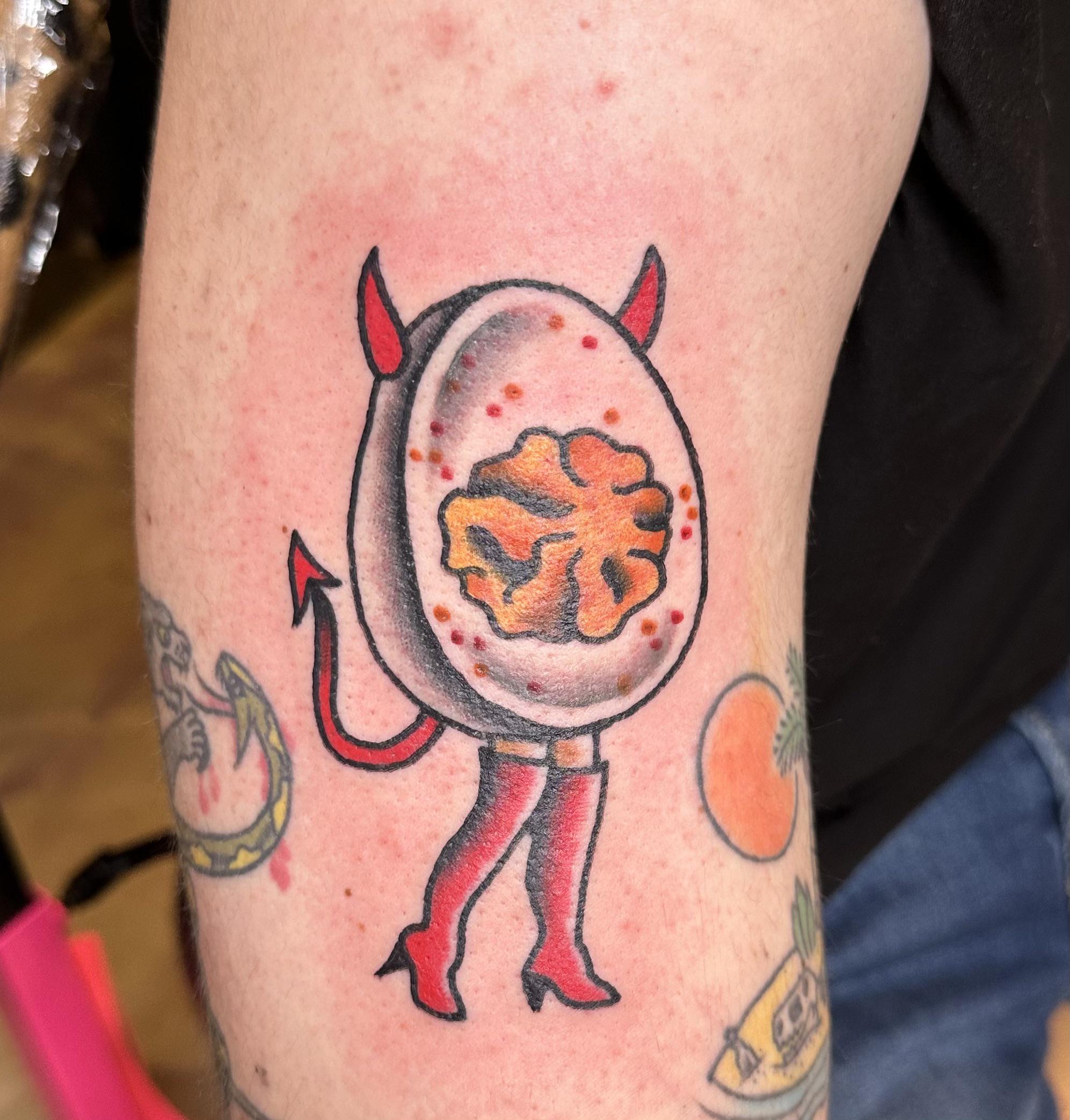 Deviled Egg By Ryan Michigan Ave Tattoo, Ypsilanti, MI r