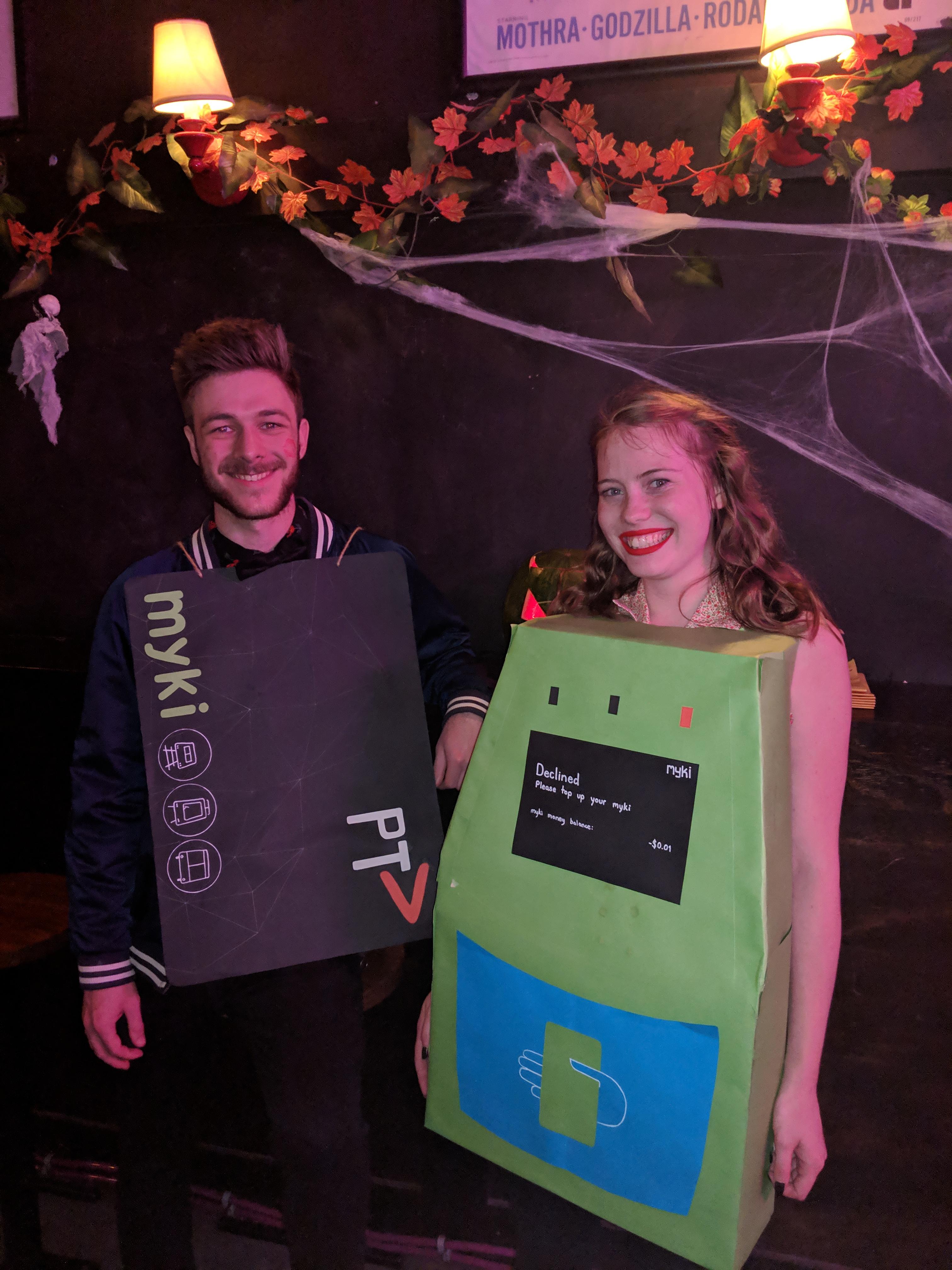 My girlfriend and I in our matching halloween costumes r/melbourne