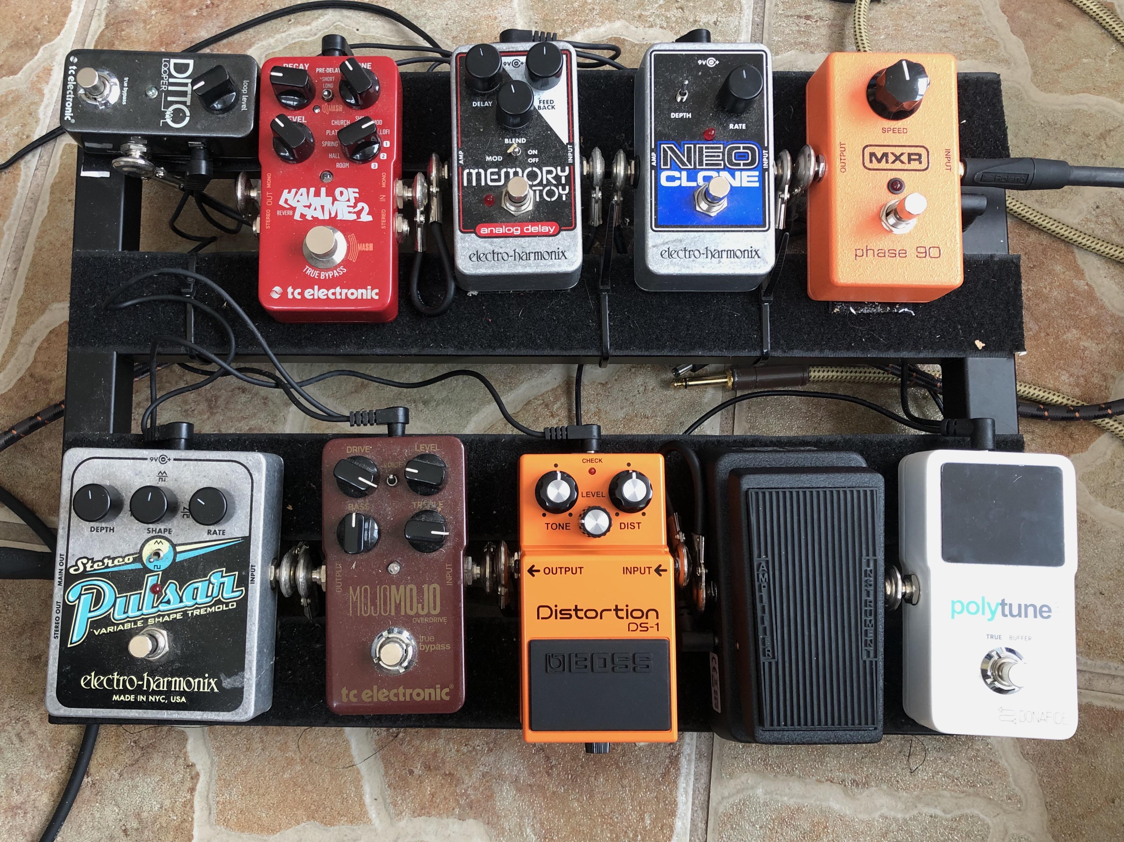 I’ve finally completed my first pedalboard ever! Chain in the comments