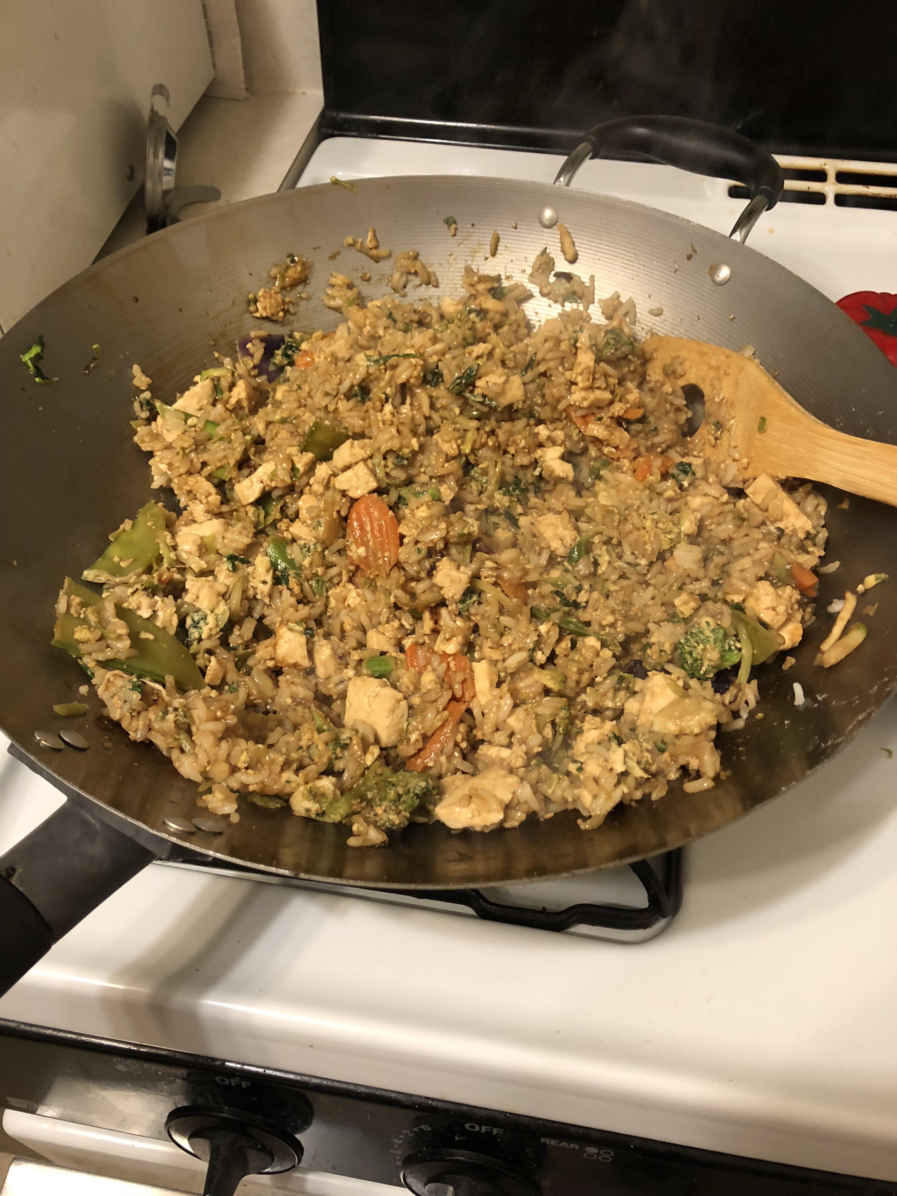 Tofu fried rice! A first attempt! r/vegetarian