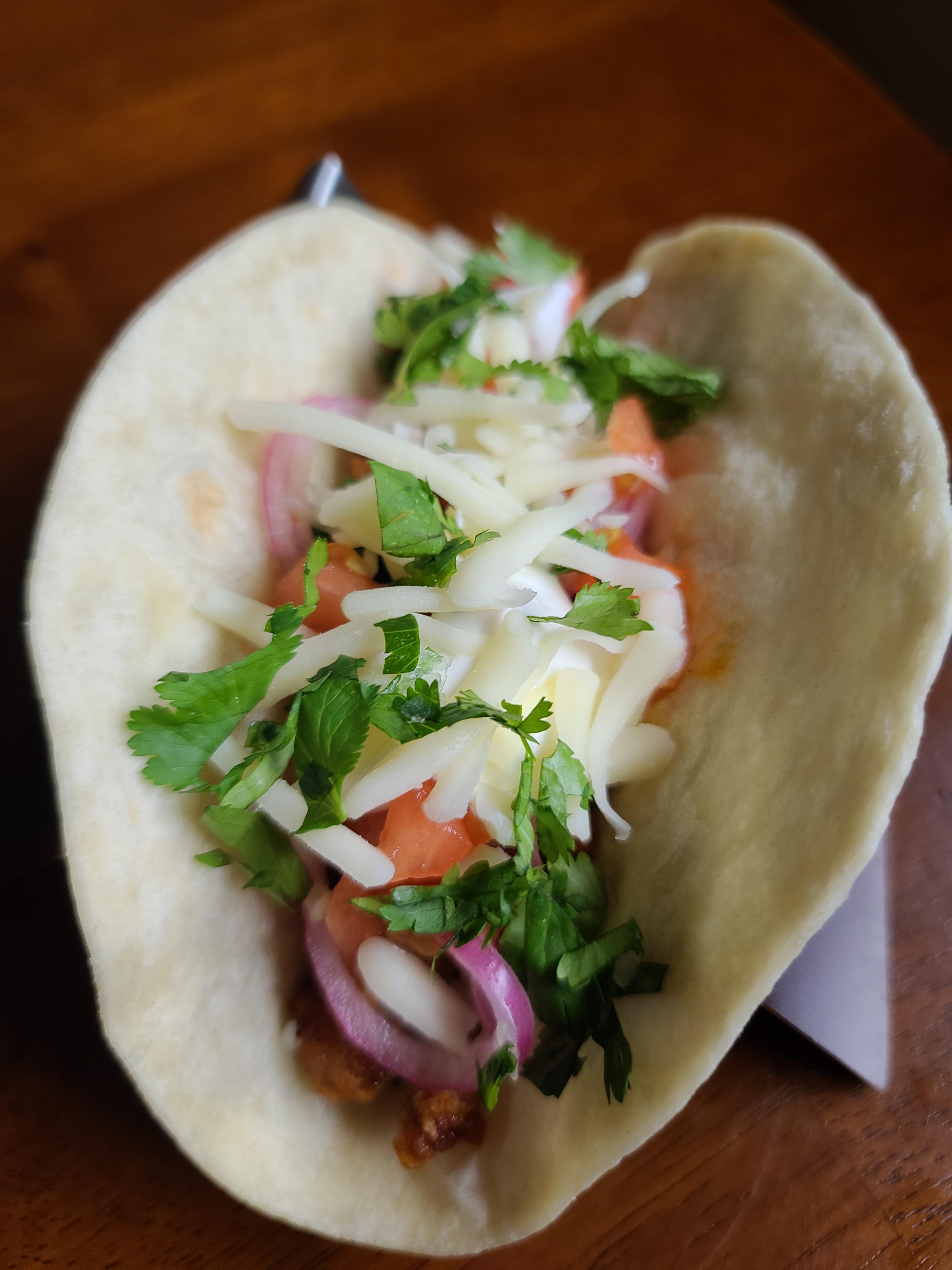 Pork Carnitas Tacos I could have drank the cream fresh / sour cream