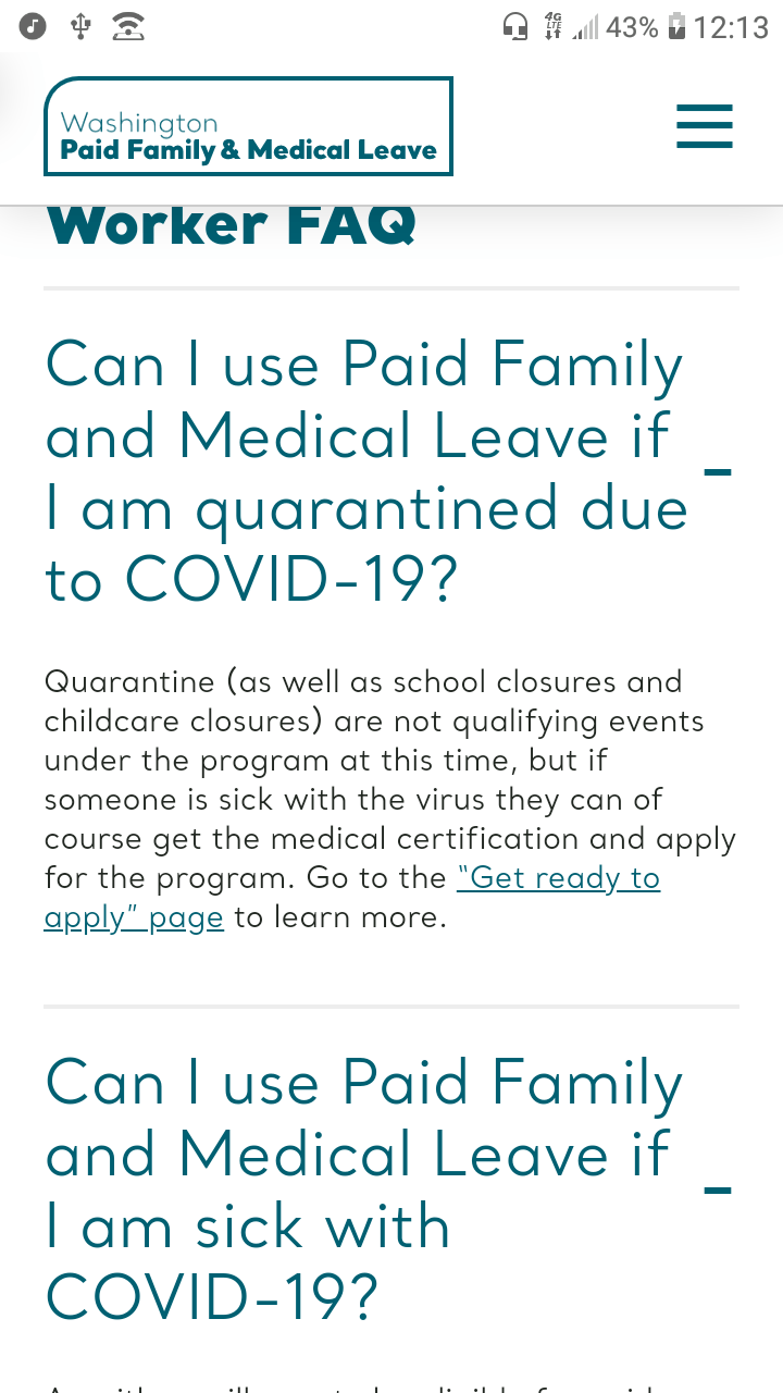 "Revolutionary" paid leave leave doesn't cover quarantine. Work until