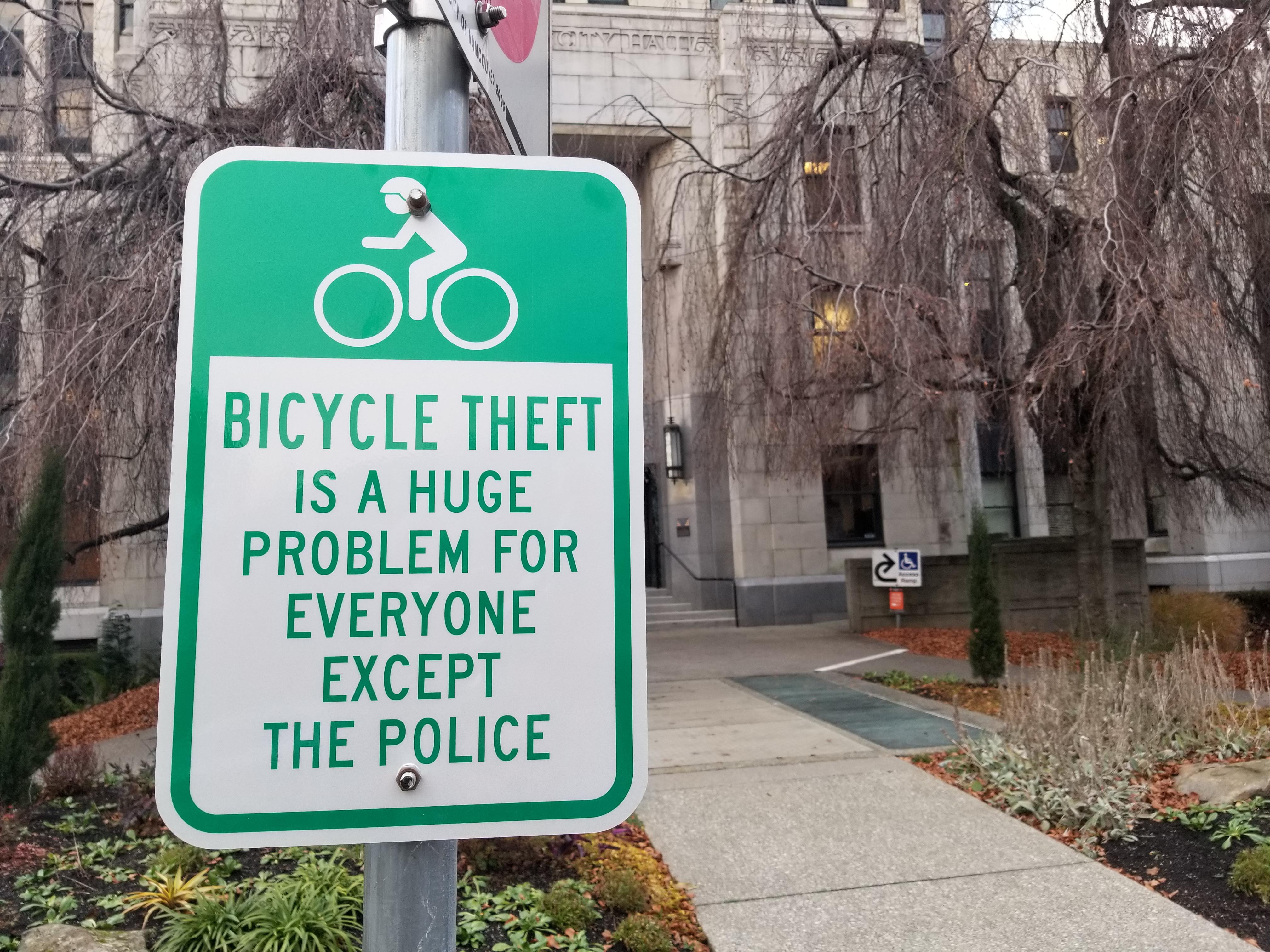 Bicycle theft is a huge problem for everyone except the police r