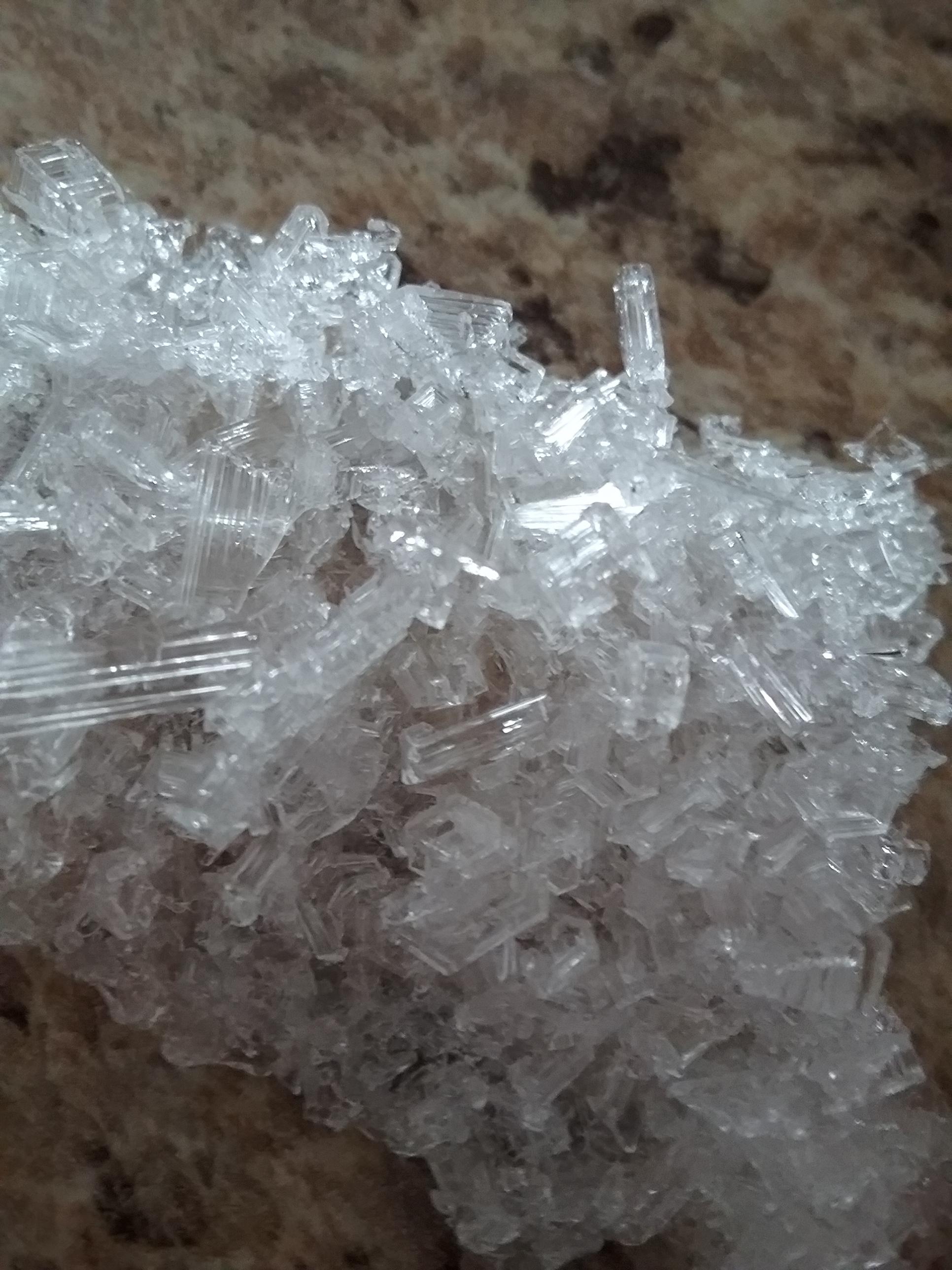 Ice crystals in ice cream. r/mildlyinteresting