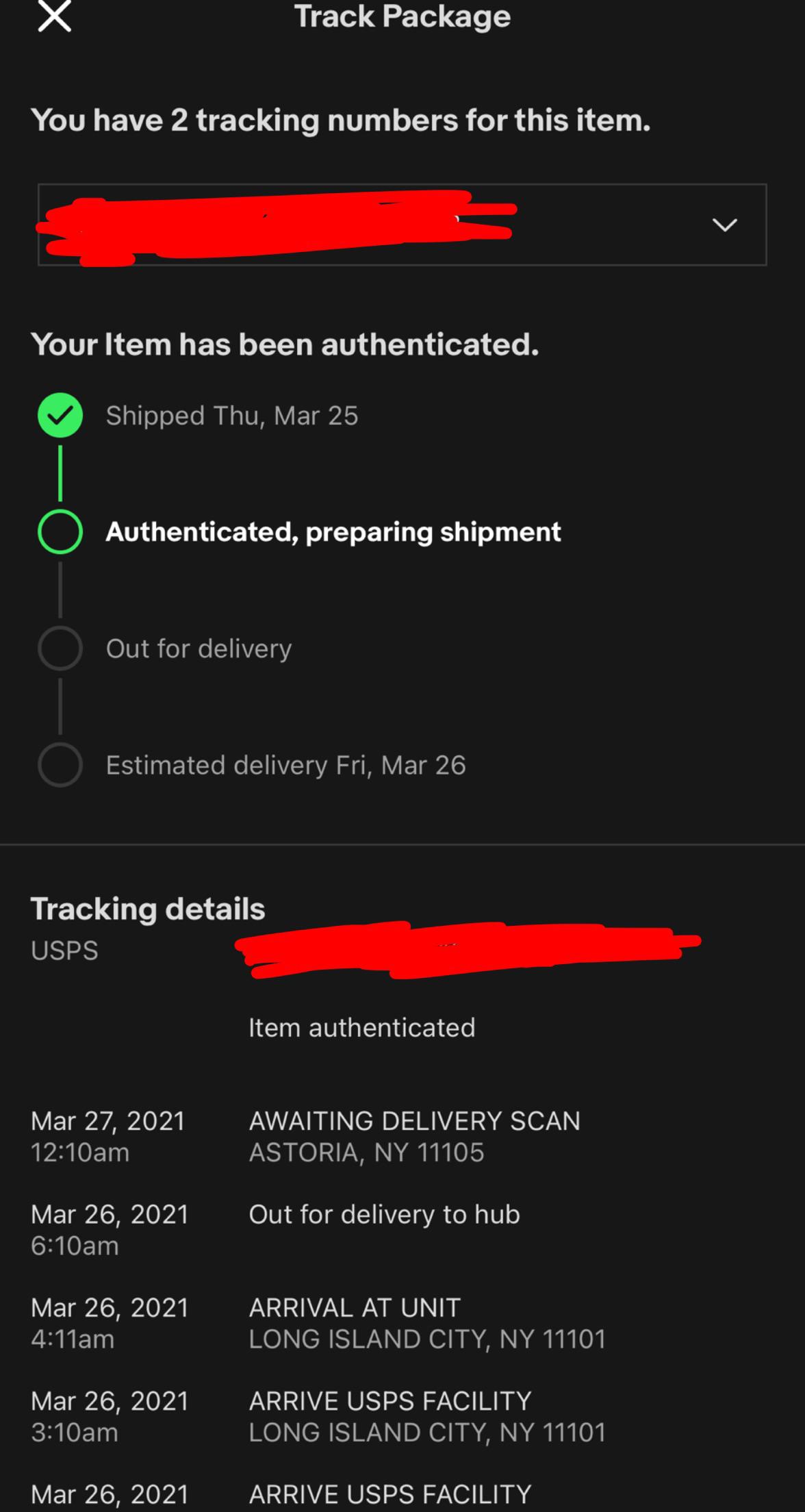 Do they send another tracking number? r/Ebay