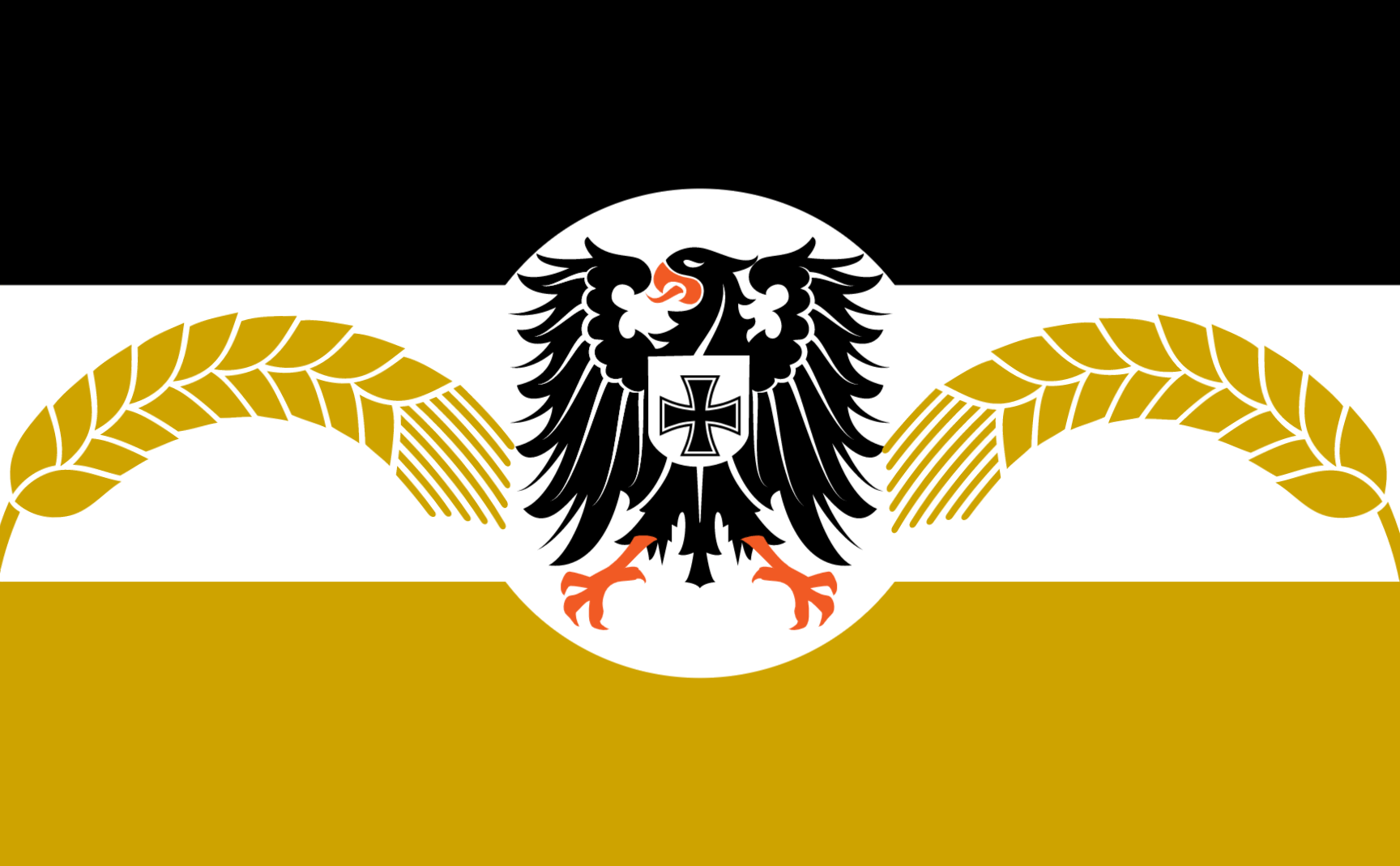 Flag of the German Republic of the Volga. r/Kaiserreich