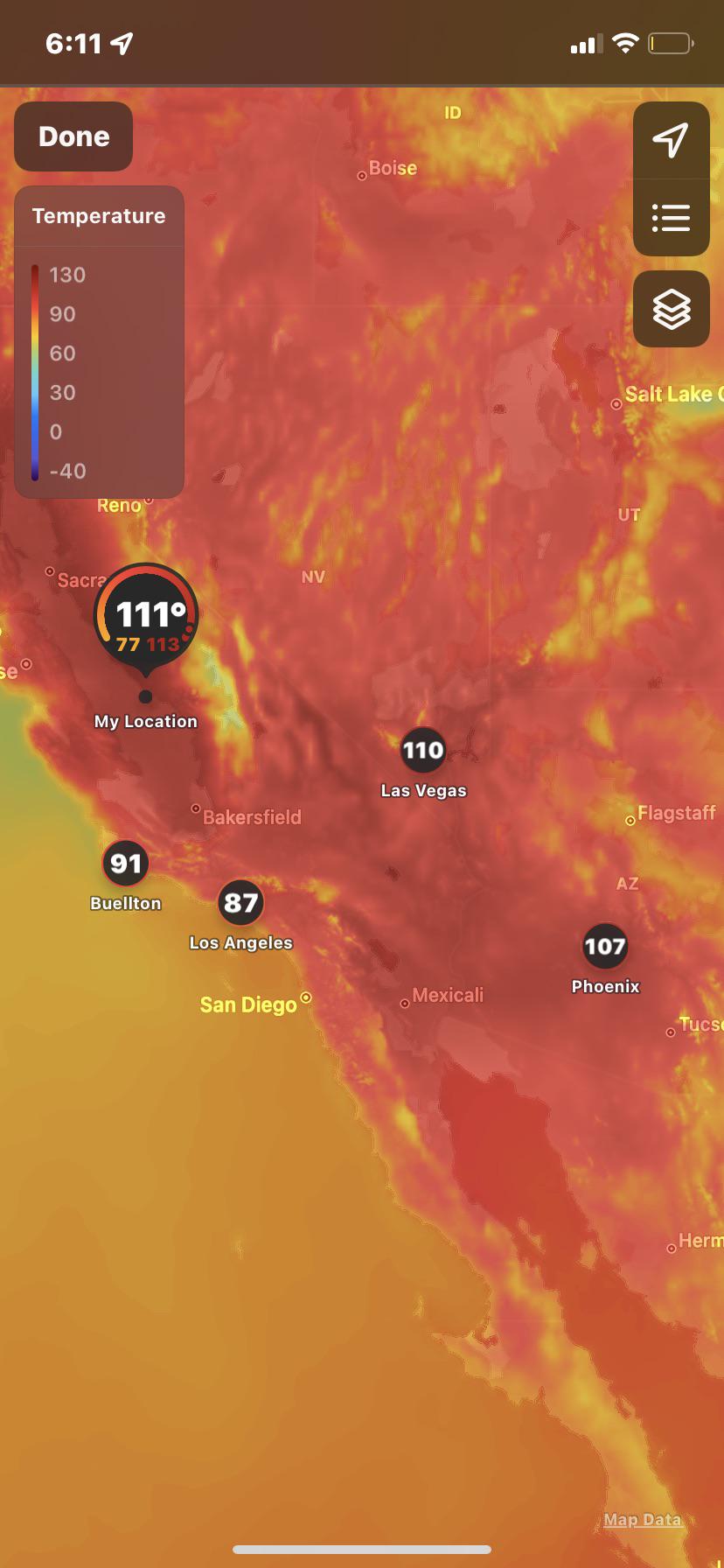 Central Valley and Las Vegas are hotter than Phoenix, Arizona r