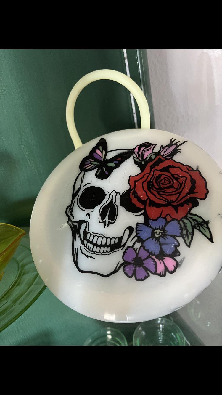 Finally bought stencil cutter. First attempt r/discdyeing