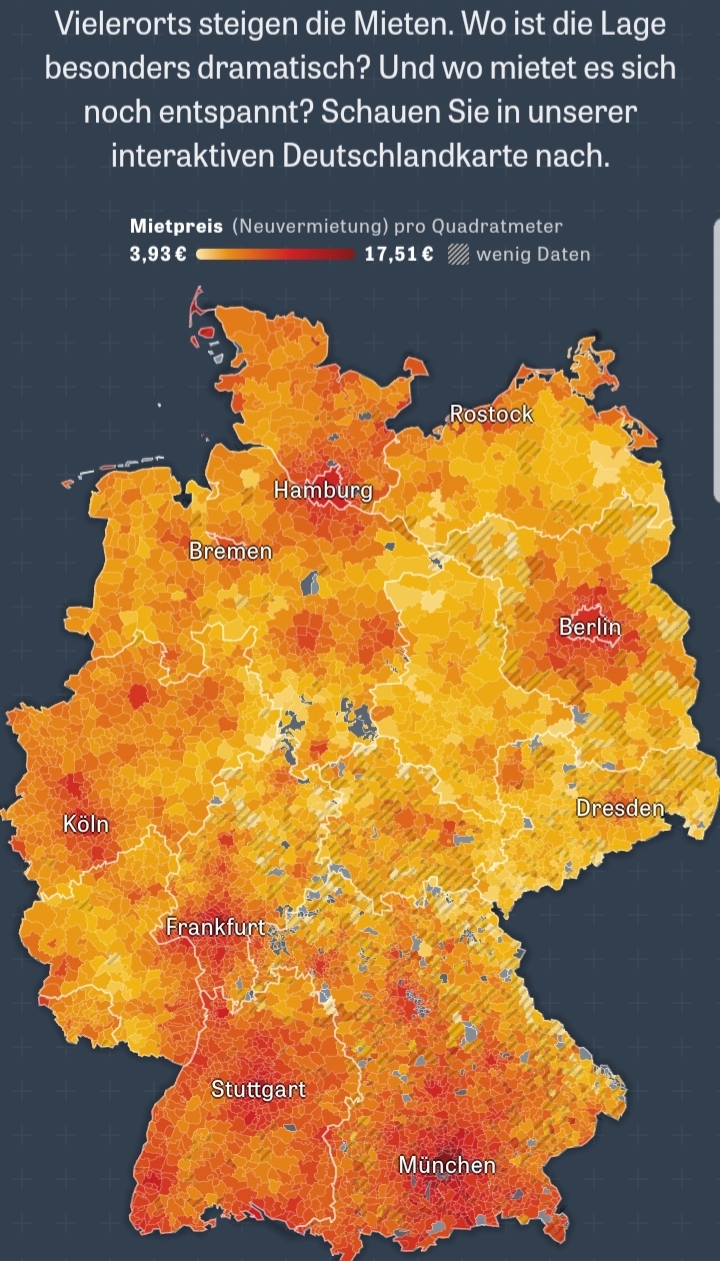 Rentprices in germany r/MapPorn