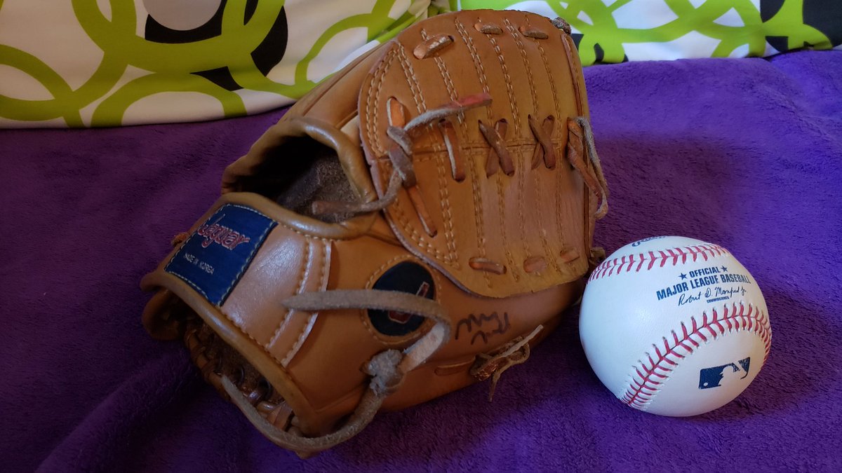 I found my childhood baseball glove, complete with my most prized