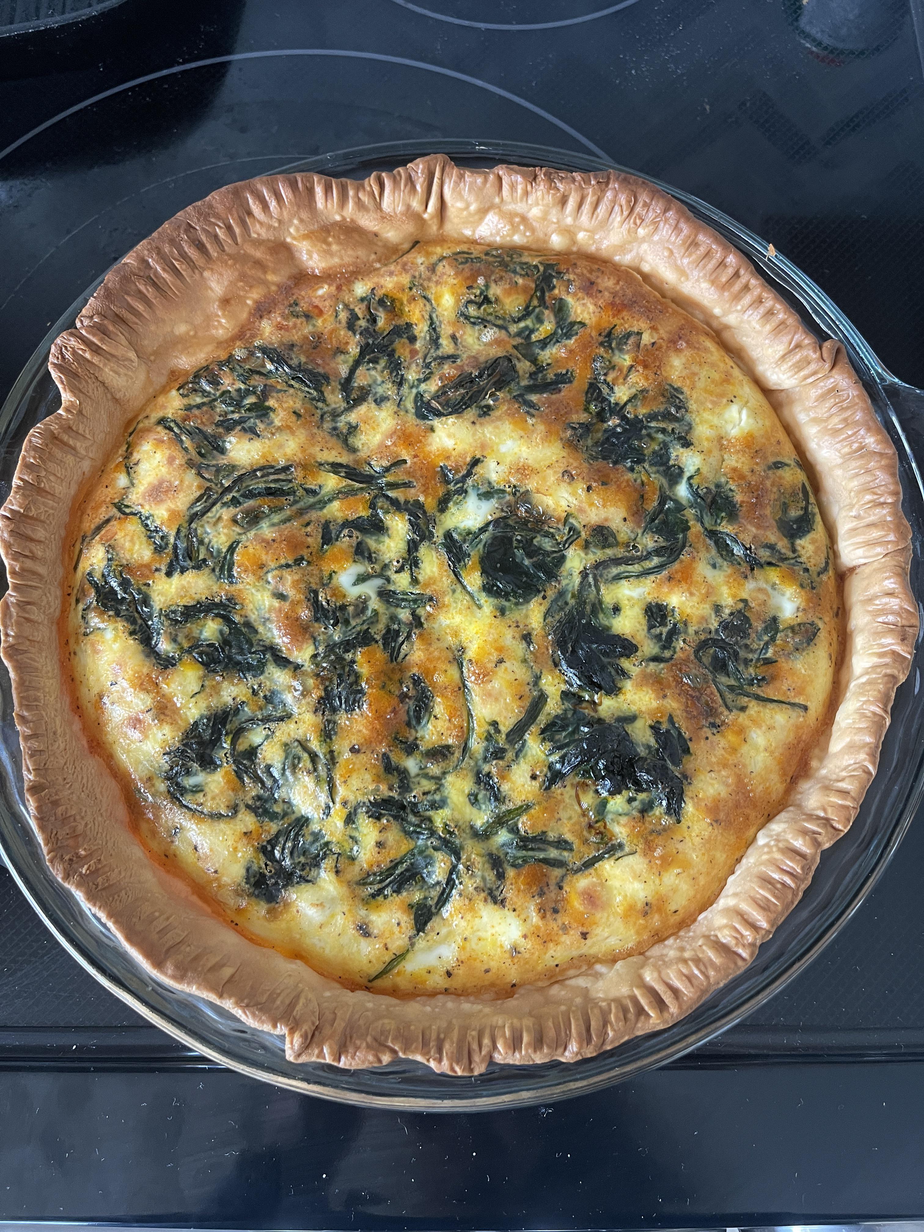 Spinach and Goat Cheese Quiche r/vegetarian