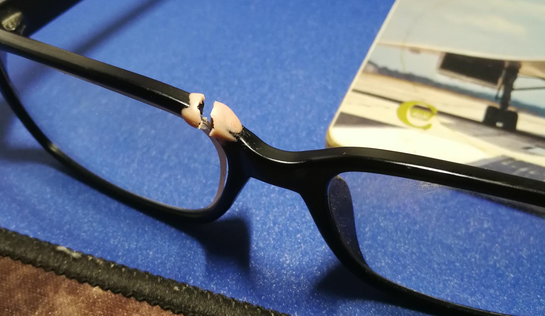 Glasses broke. I tried epoxy but it didn't hold. Although it was rather