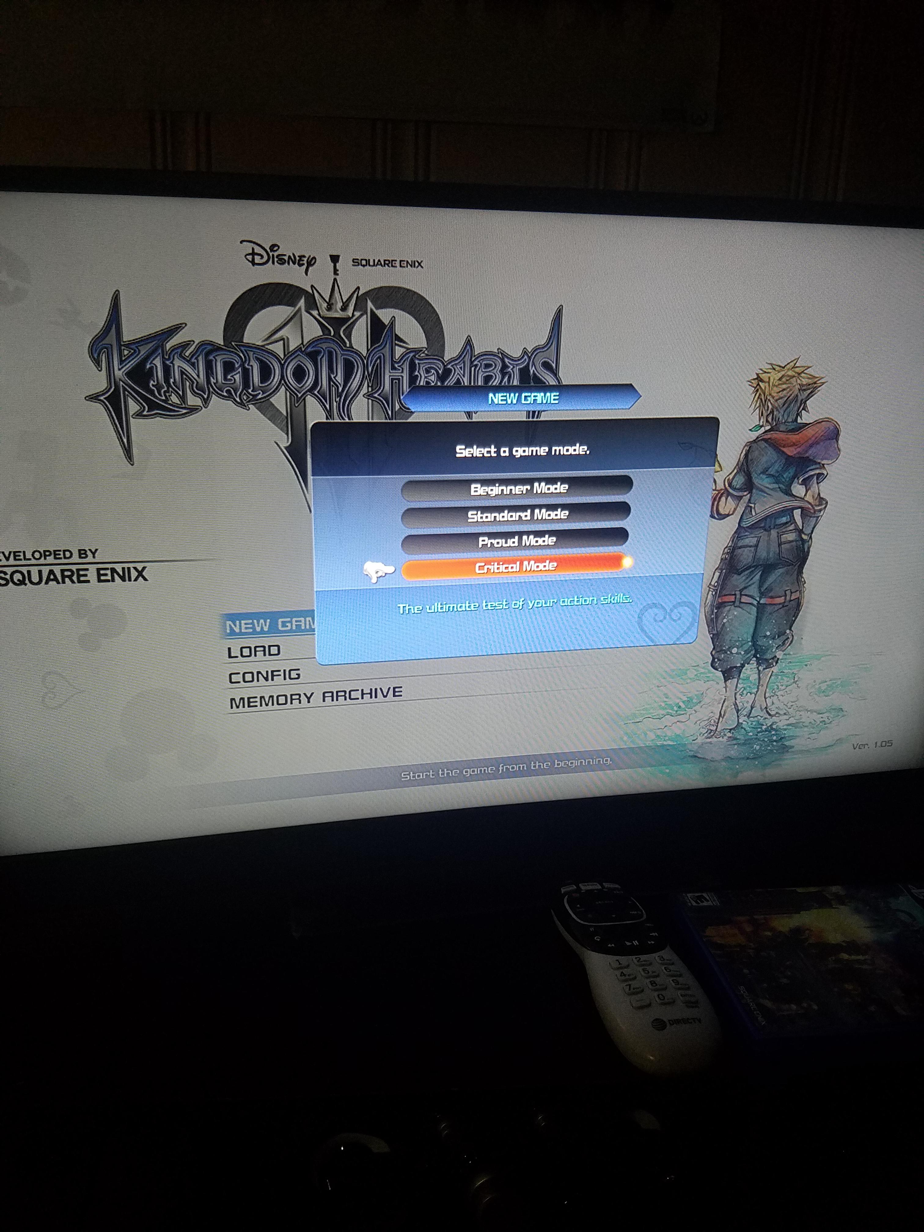 Today I have challenged myself to do Critical Mode in KH3. Let the rage