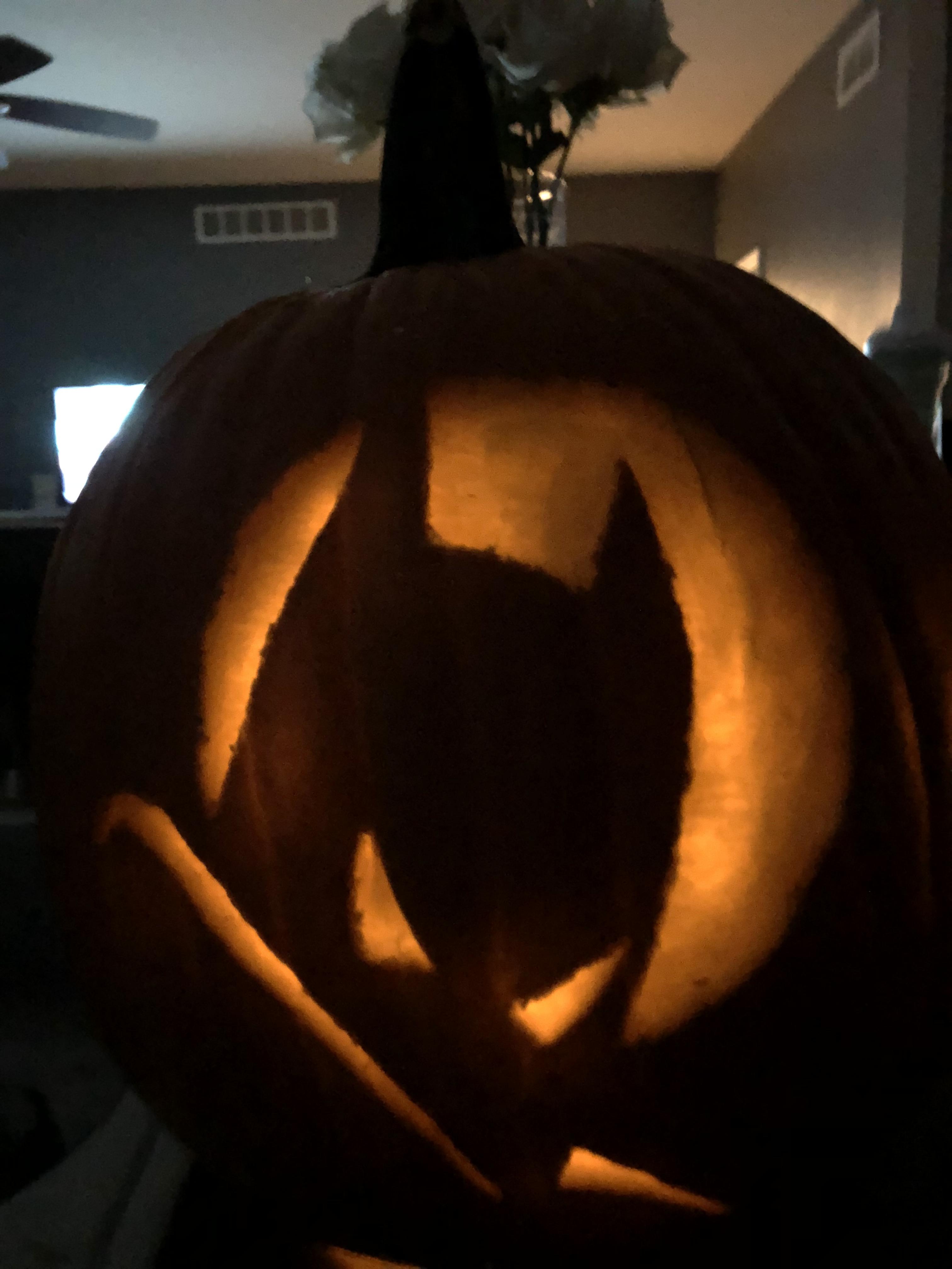 Batman pumpkin carving I did over the weekend