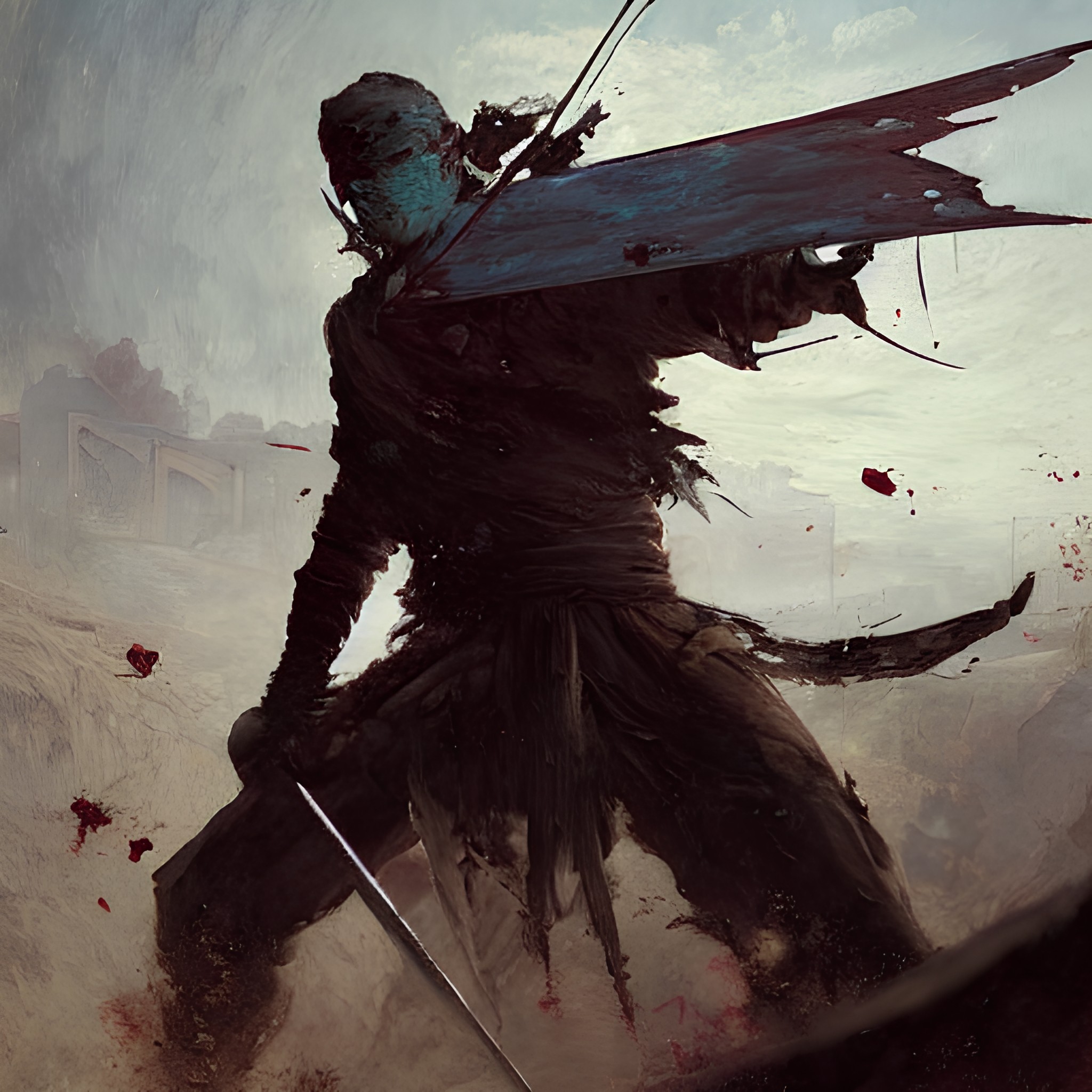 Kenshi Game, intense fighting r/aiArt