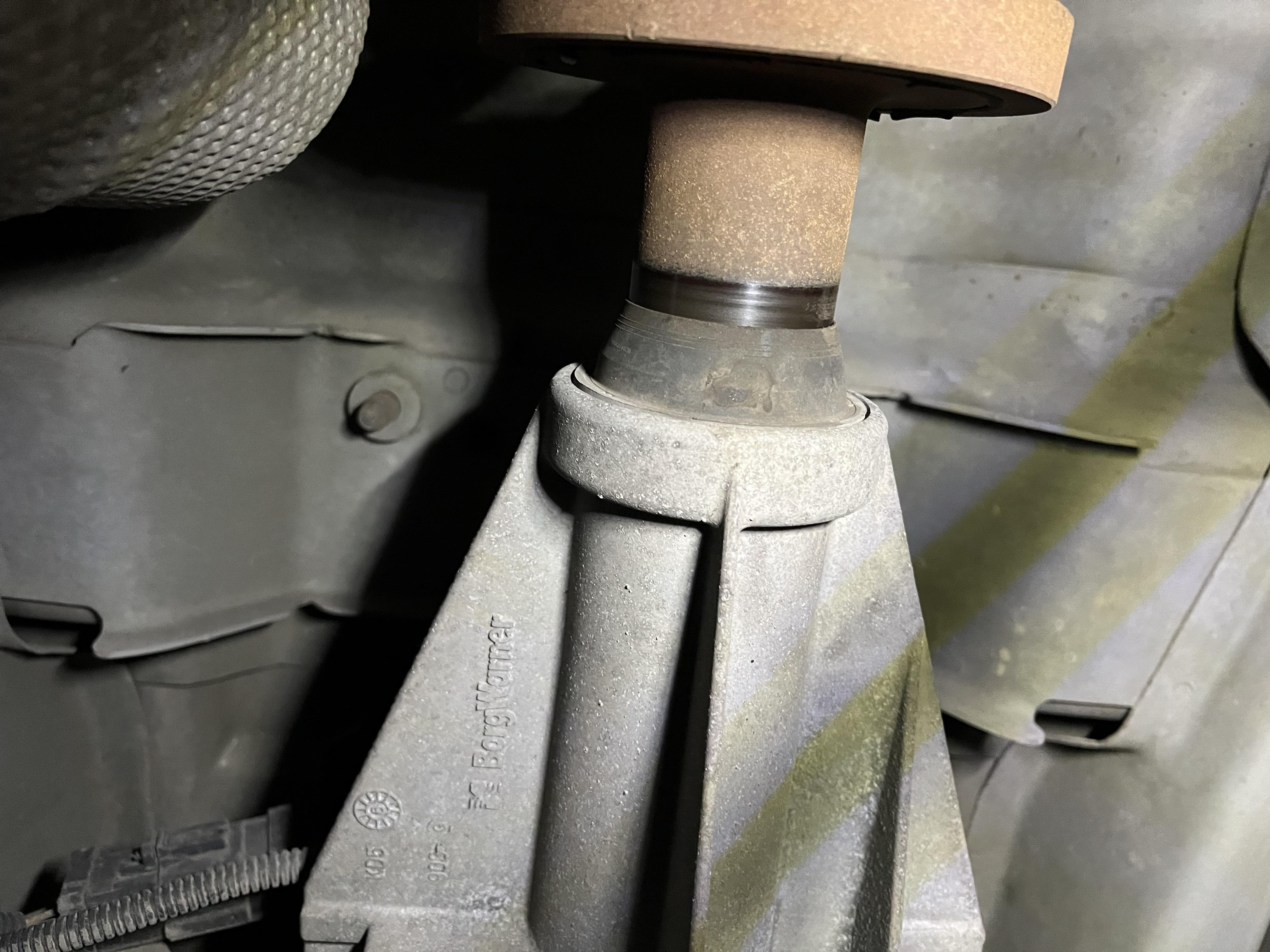 Is it normal to have this much movement on the driveshaft at the back