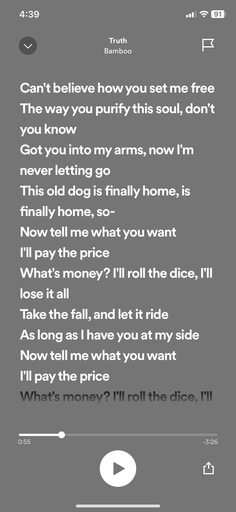 Truth Bamboo (if I find a love like this song I’d make sure I’d