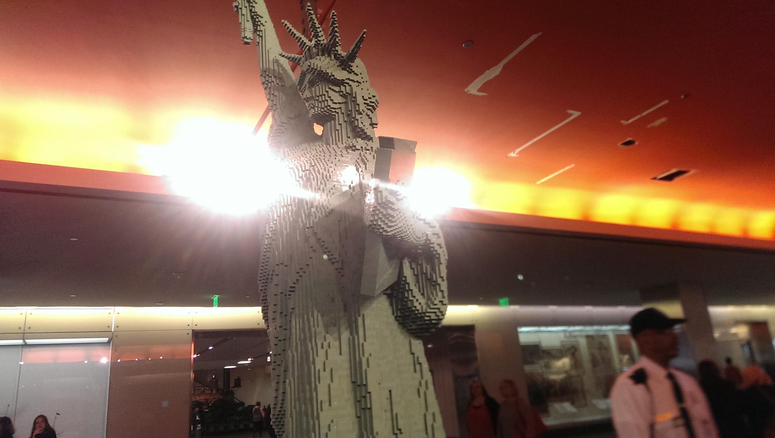 This picture I took of the the Lego Statue of Liberty looks fake. mildlyinteresting