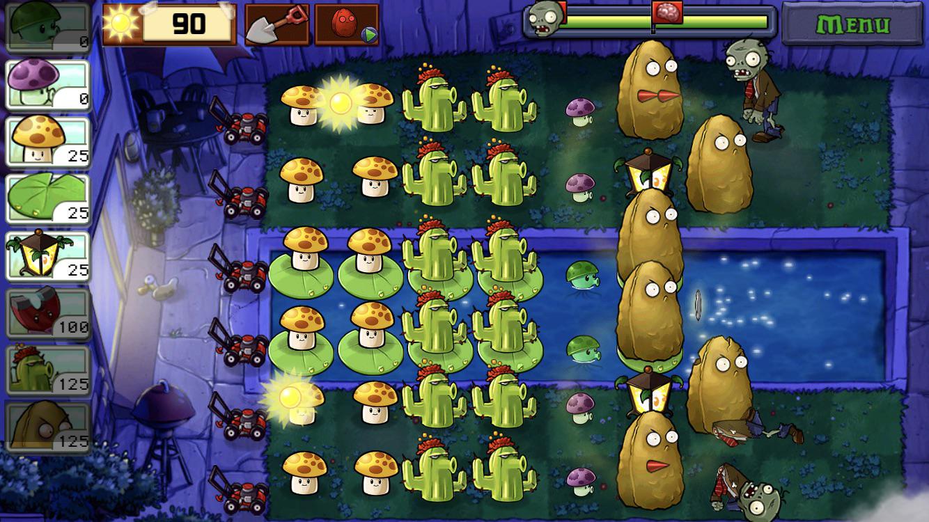 Liked this setup for fog level 9 r/PvZ