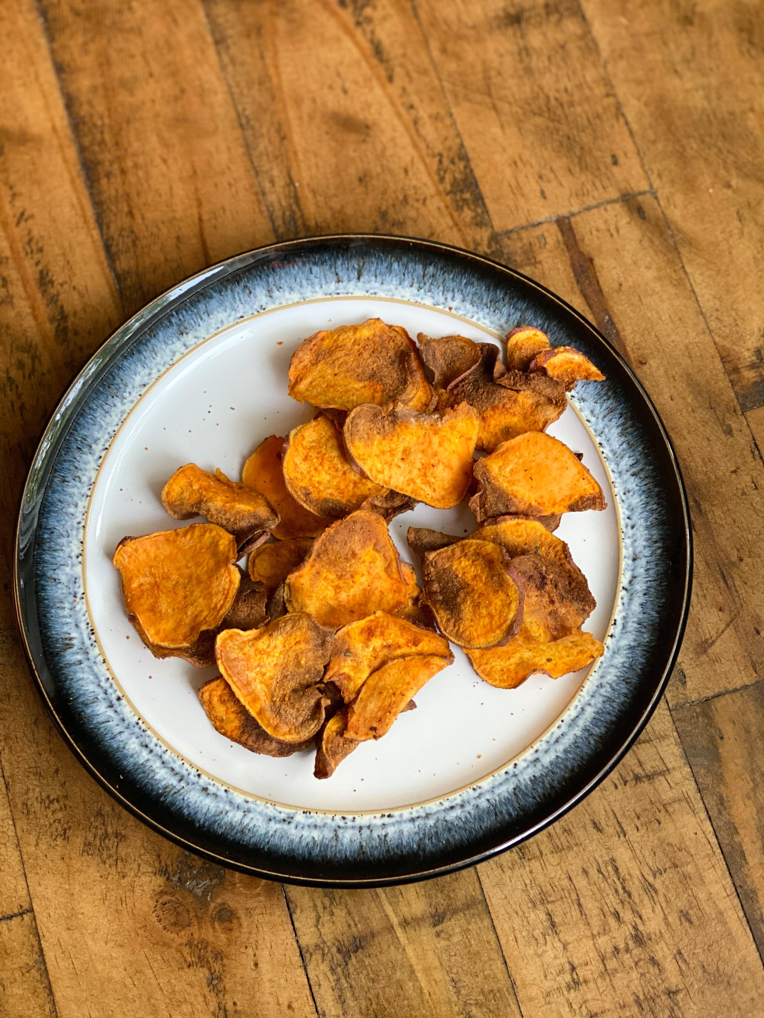 Make your own potato chips in the airfryer! (I used sweet potatoes