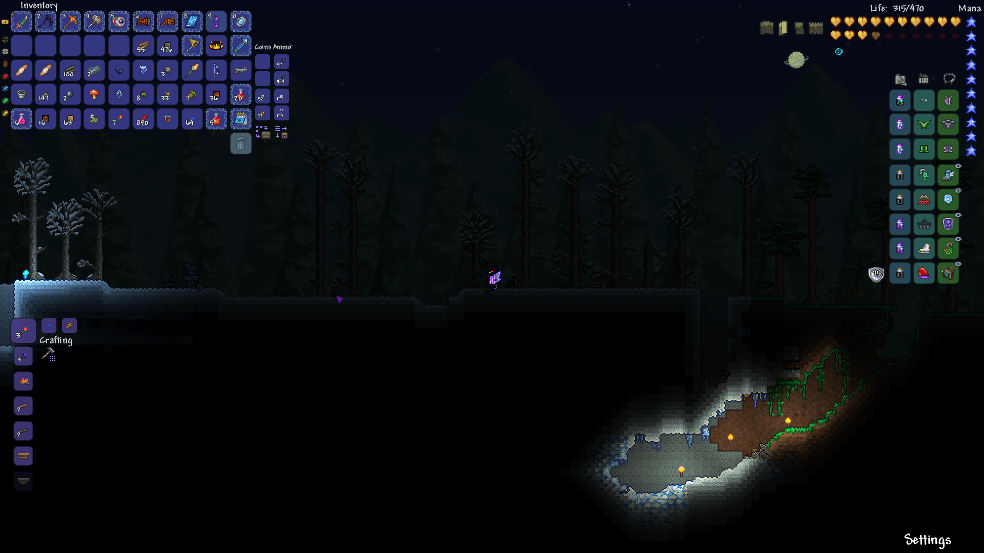 So I logged onto my world, it was a full moon, and I was going out to