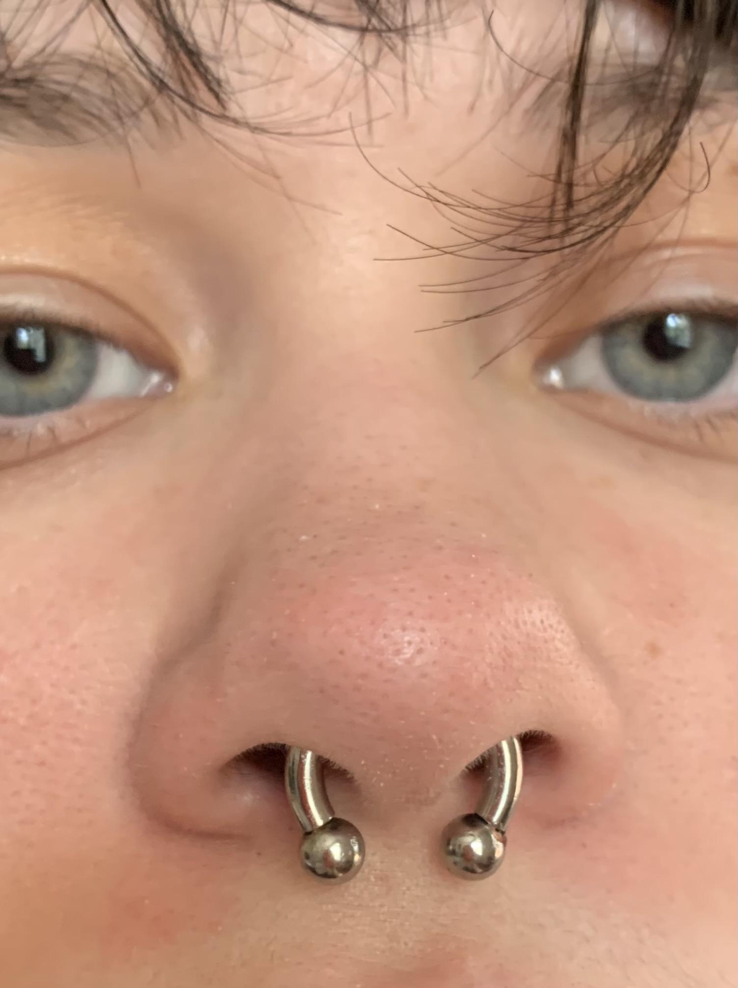my 3mm/8g septum, no pain during the stretch and no soreness after! so