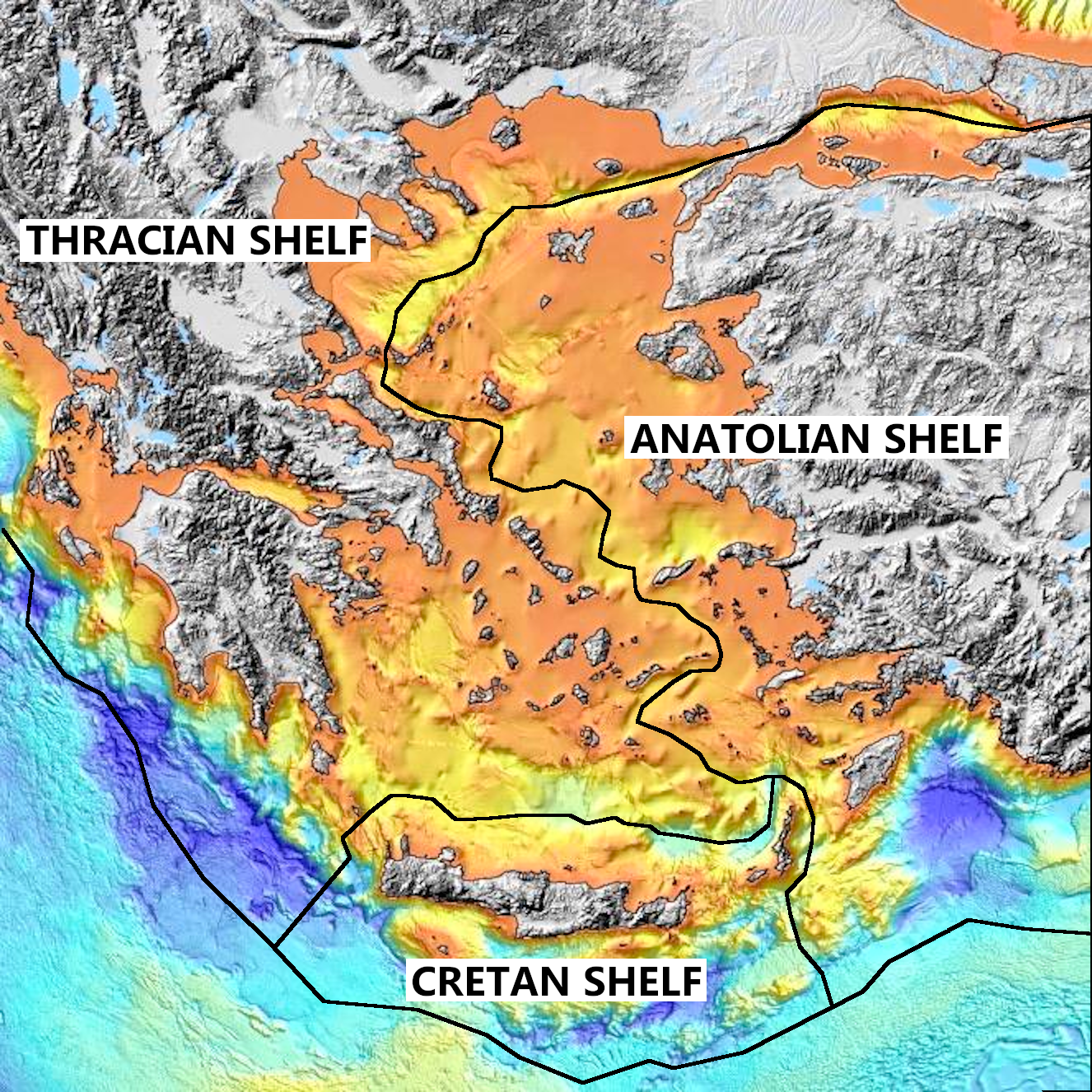 The Aegean Sea Continental Shelves r/Turkey